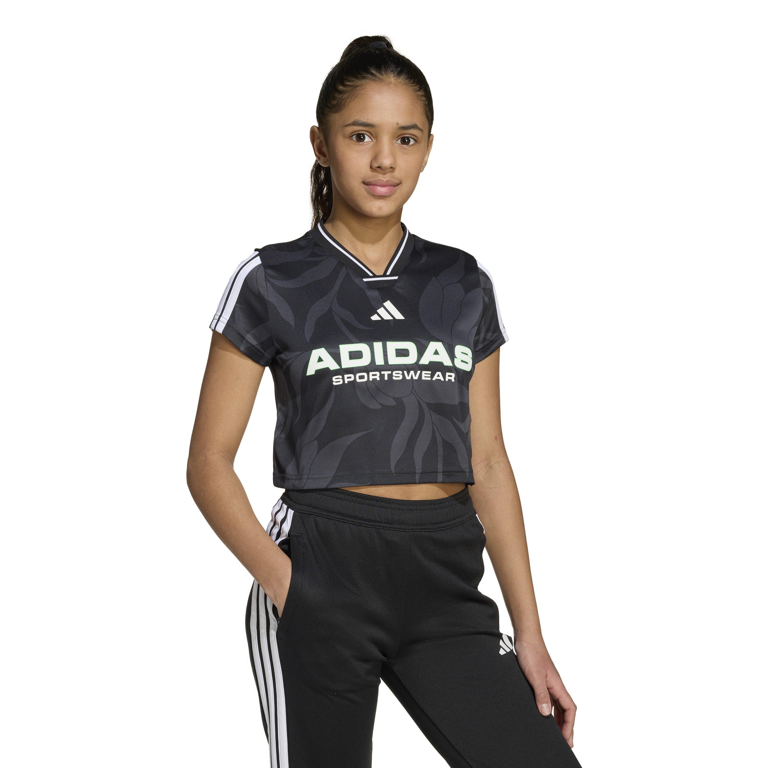Black/White - adidas - House of Tiro Colors of Football Crop T-Shirt Juniors - 2