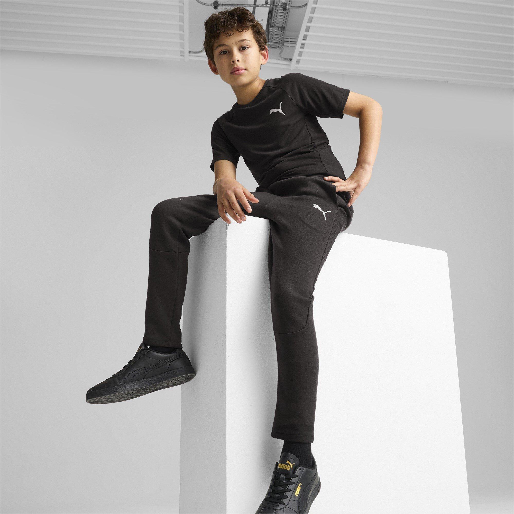 Puma Sort - Puma - Kids' Evostripe Closed Hem Jersey Joggers - 4