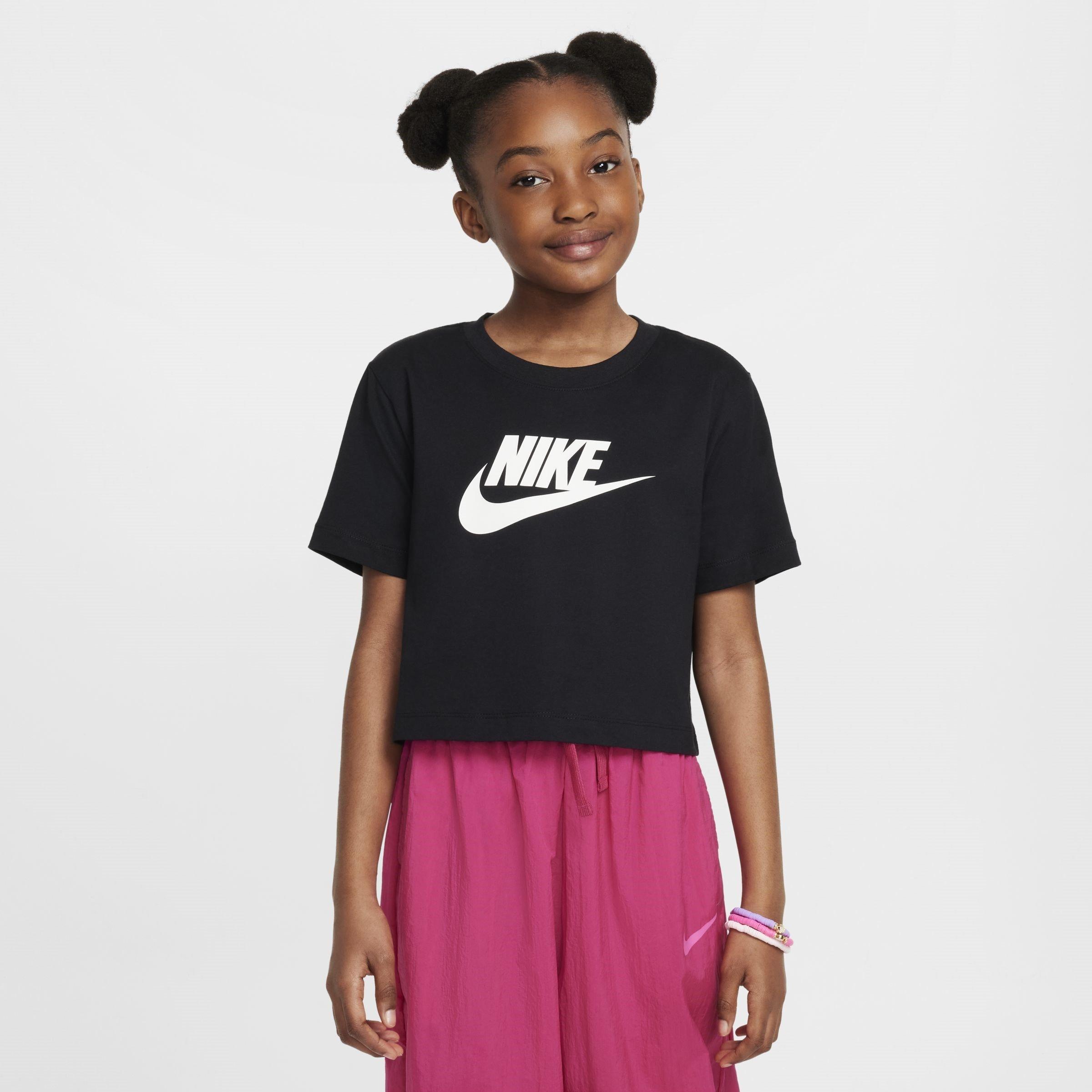 Nike Girls Kids' Crop Top - Black - 11-12 (L)