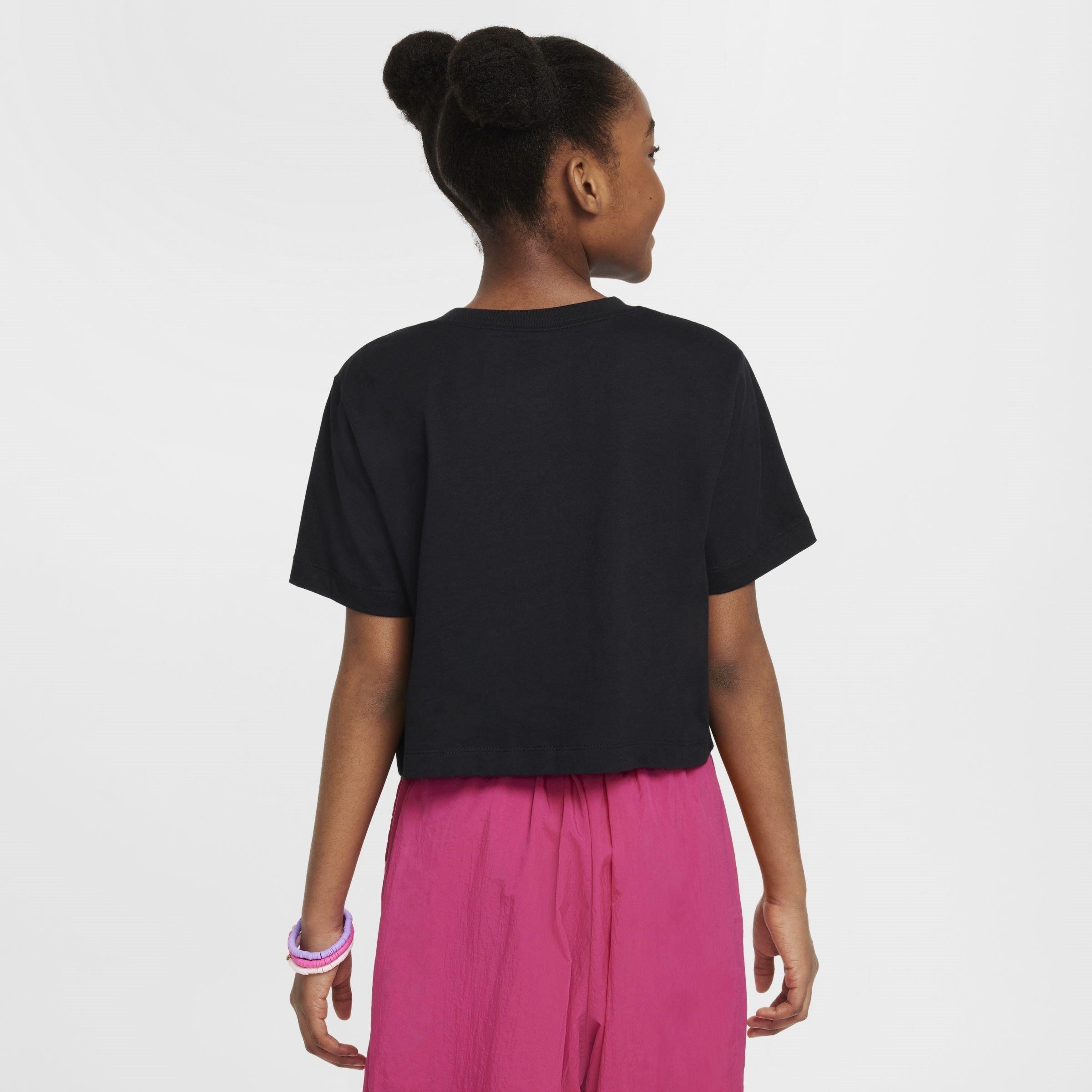 Black - Nike - Kids' Crop Top - 2