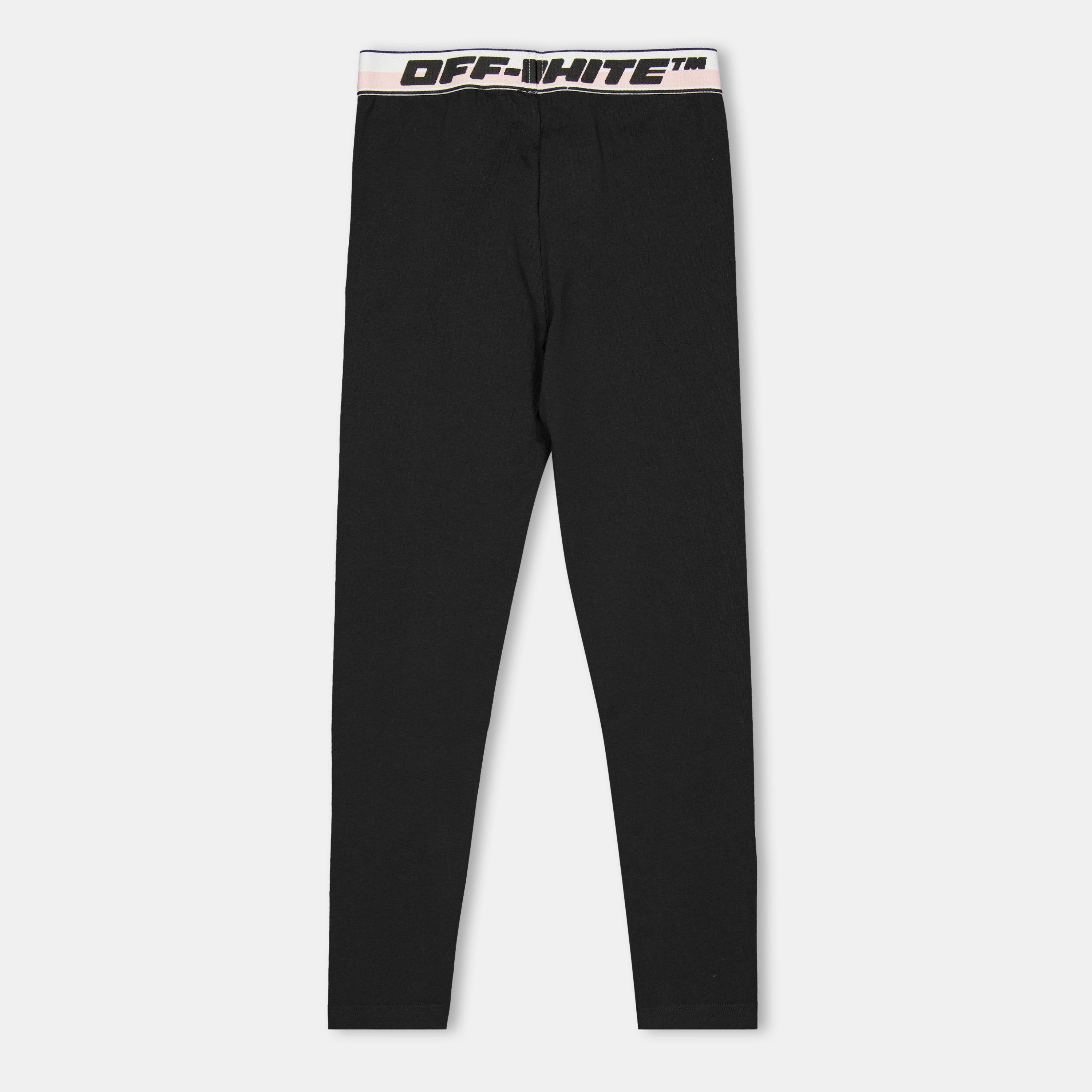 Black - Off White - Kids Leggings - 2