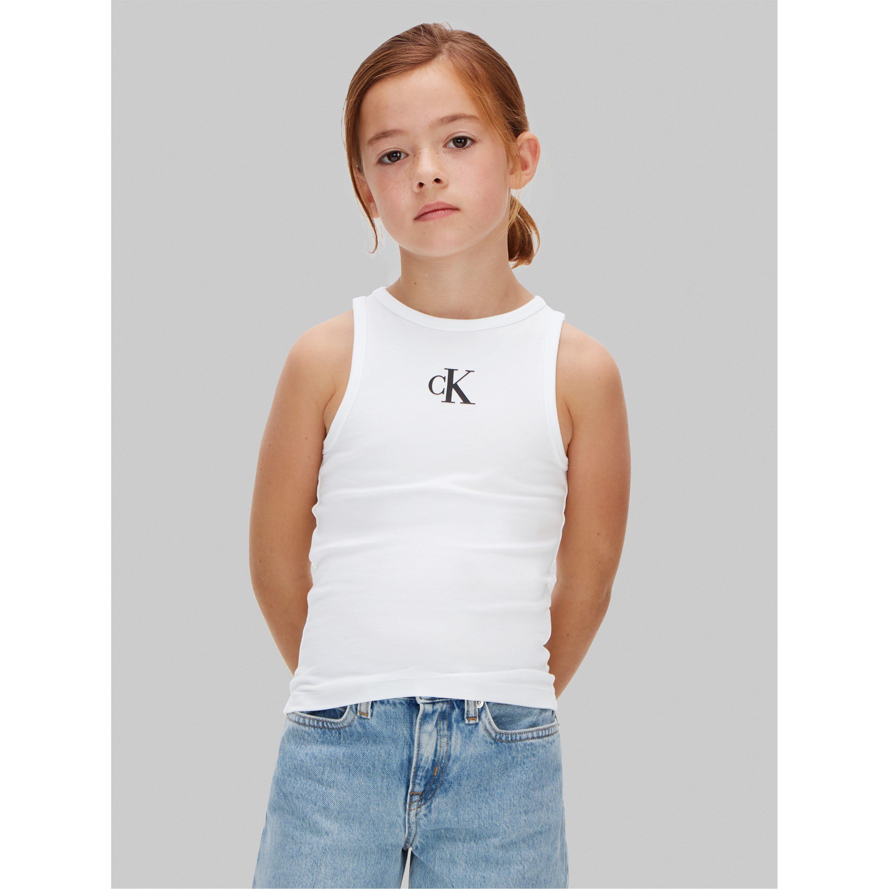 White YAF - Calvin Klein Jeans - CKJ Logo Tank Top Jn62 - 2