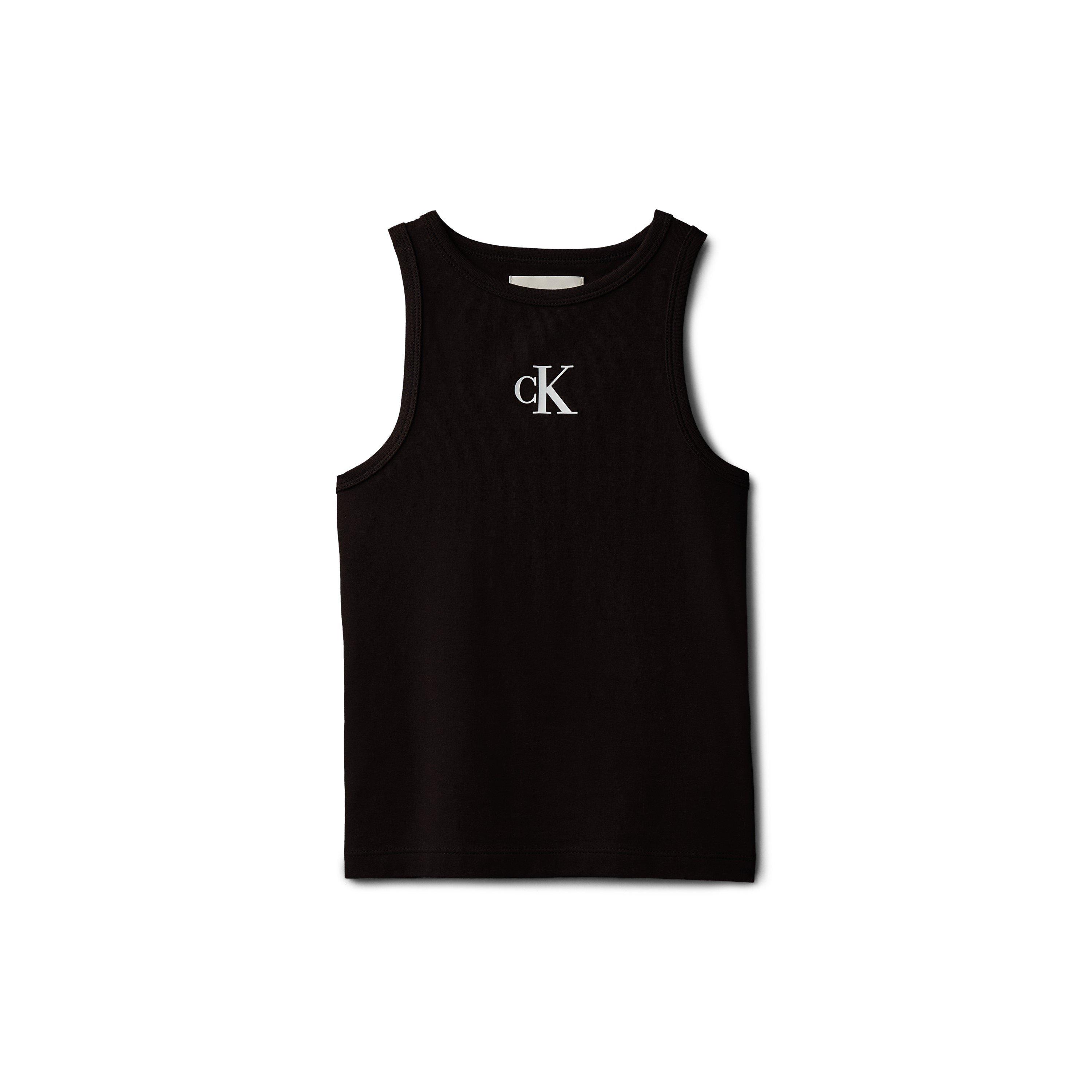 Calvin Klein Jeans Girls Kids' Tank Vest - Ck Black Beh - 16Y