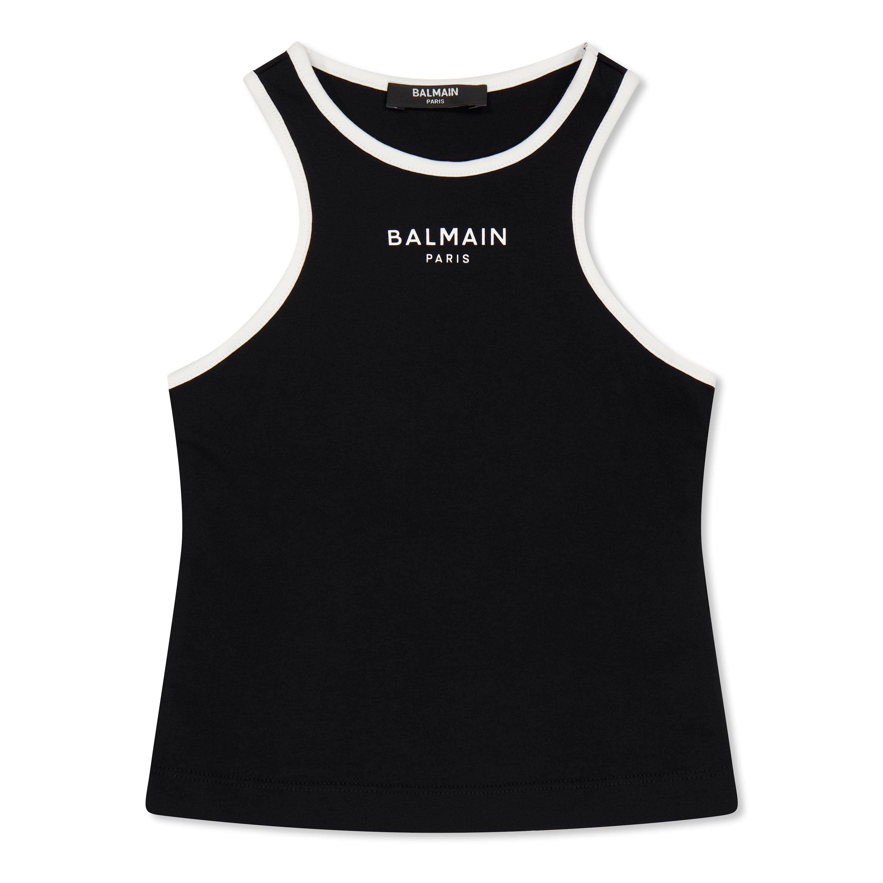 Balmain Kids' Tank Vest - Black 930BC - Size 10Y