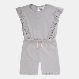 Lilly and Sid Ribbed Frill Playsuit