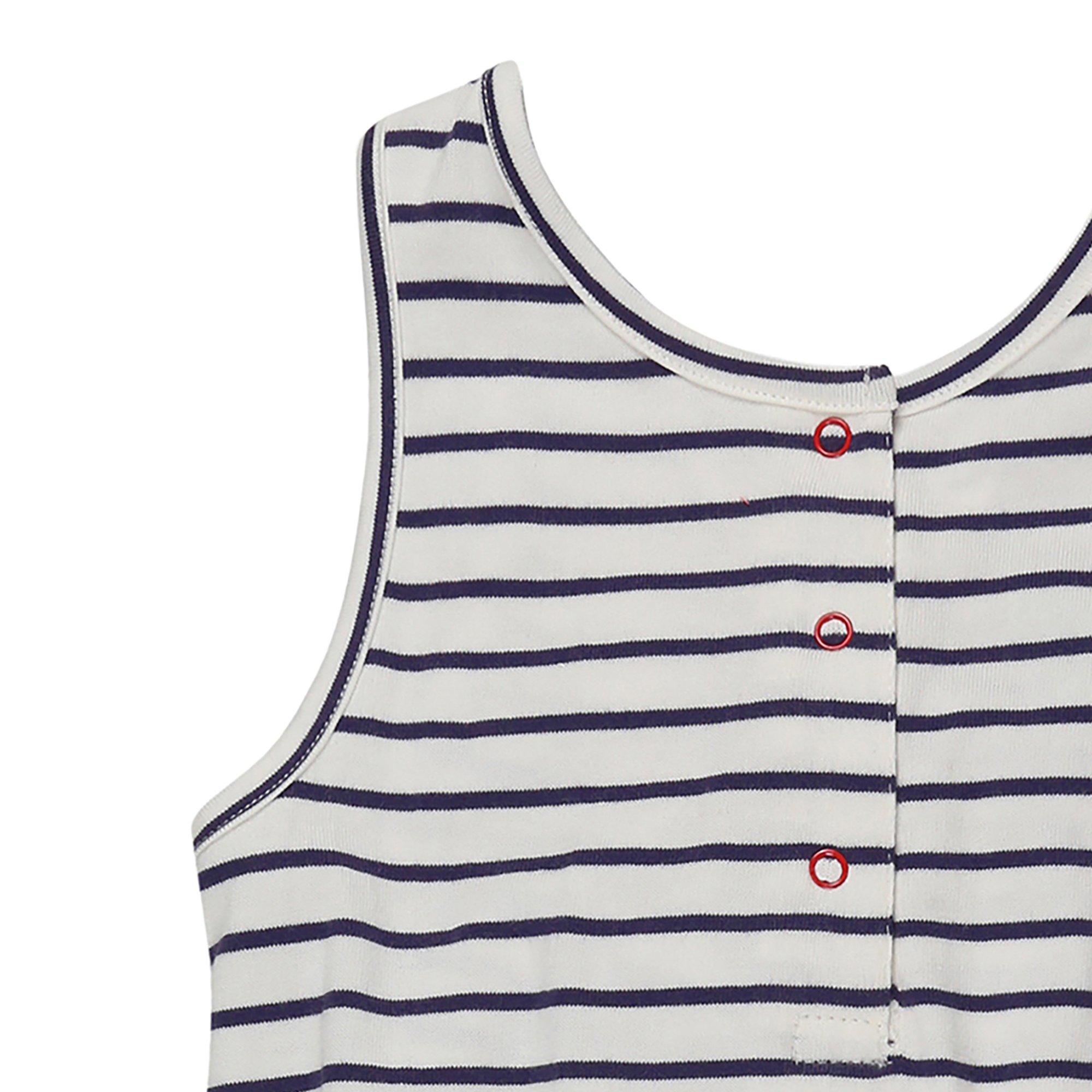 Navy - Lilly and Sid - Navy Stripe Playsuit - 4