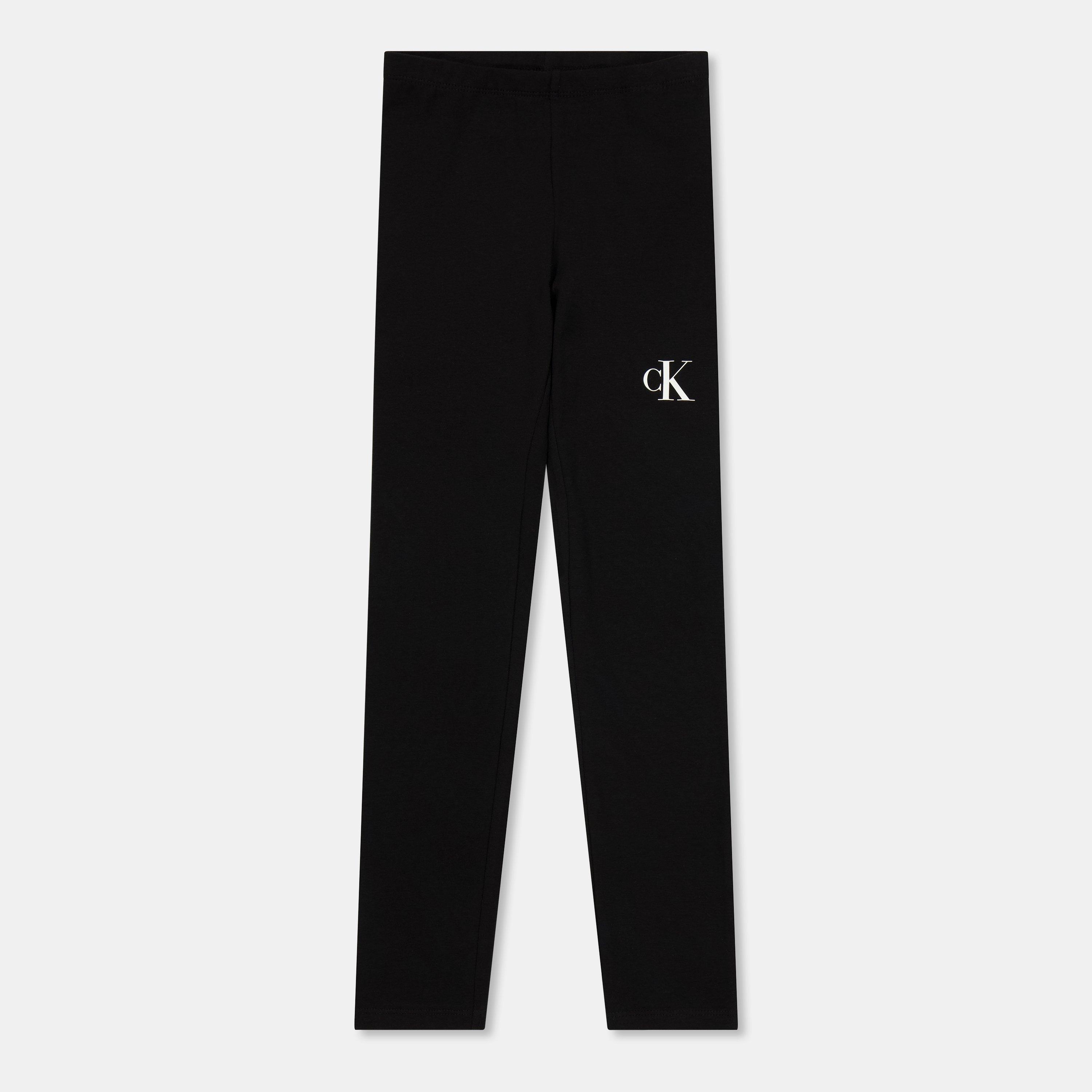 Calvin Klein Jeans Girls Kids' Logo Leggings - Ck Black Beh - 8Y