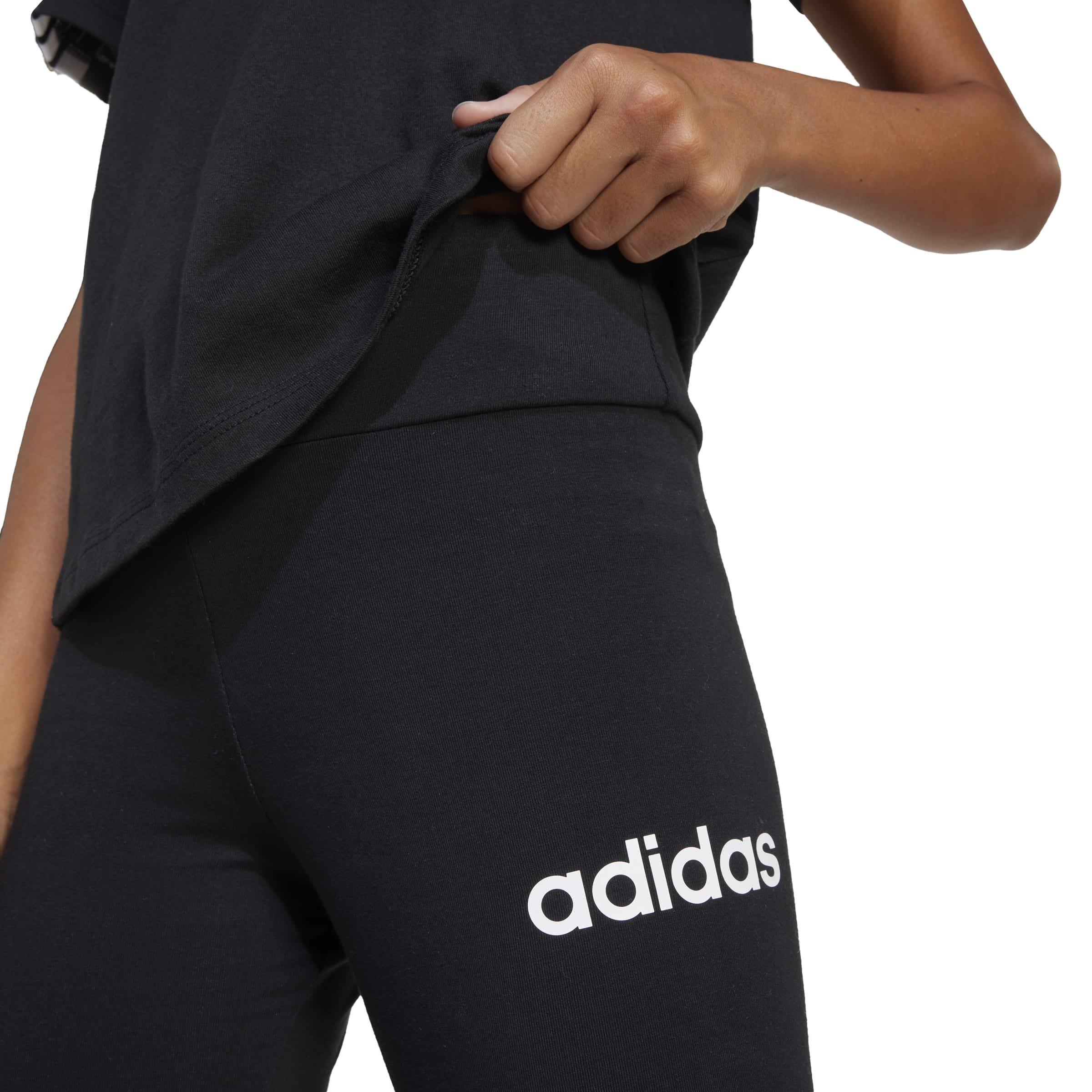 Black/White - adidas - Essentials Linear Tights Junior Girls - 7