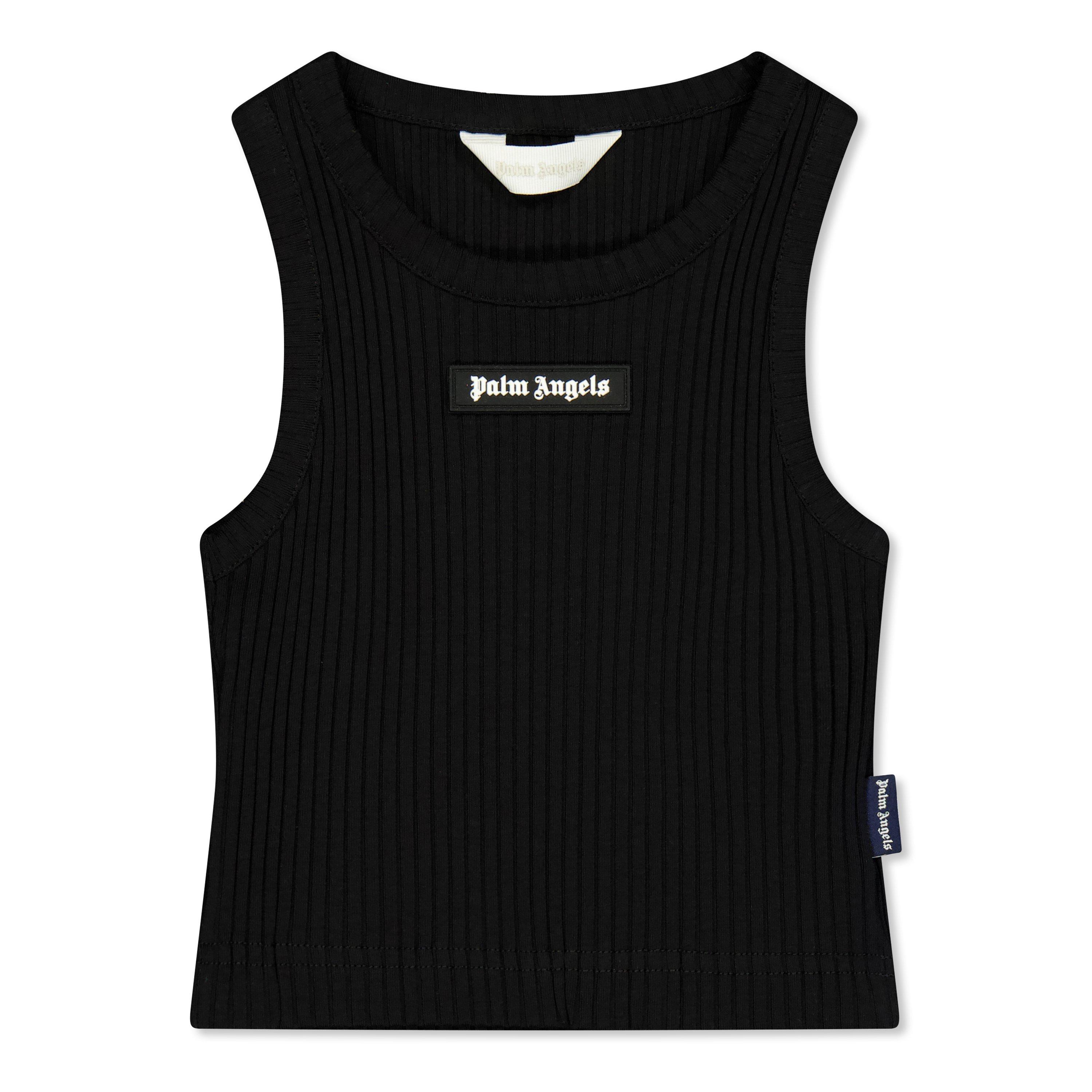 Palm Angels Palm Lgo Vest top Jn61 - Black - Size 6Y