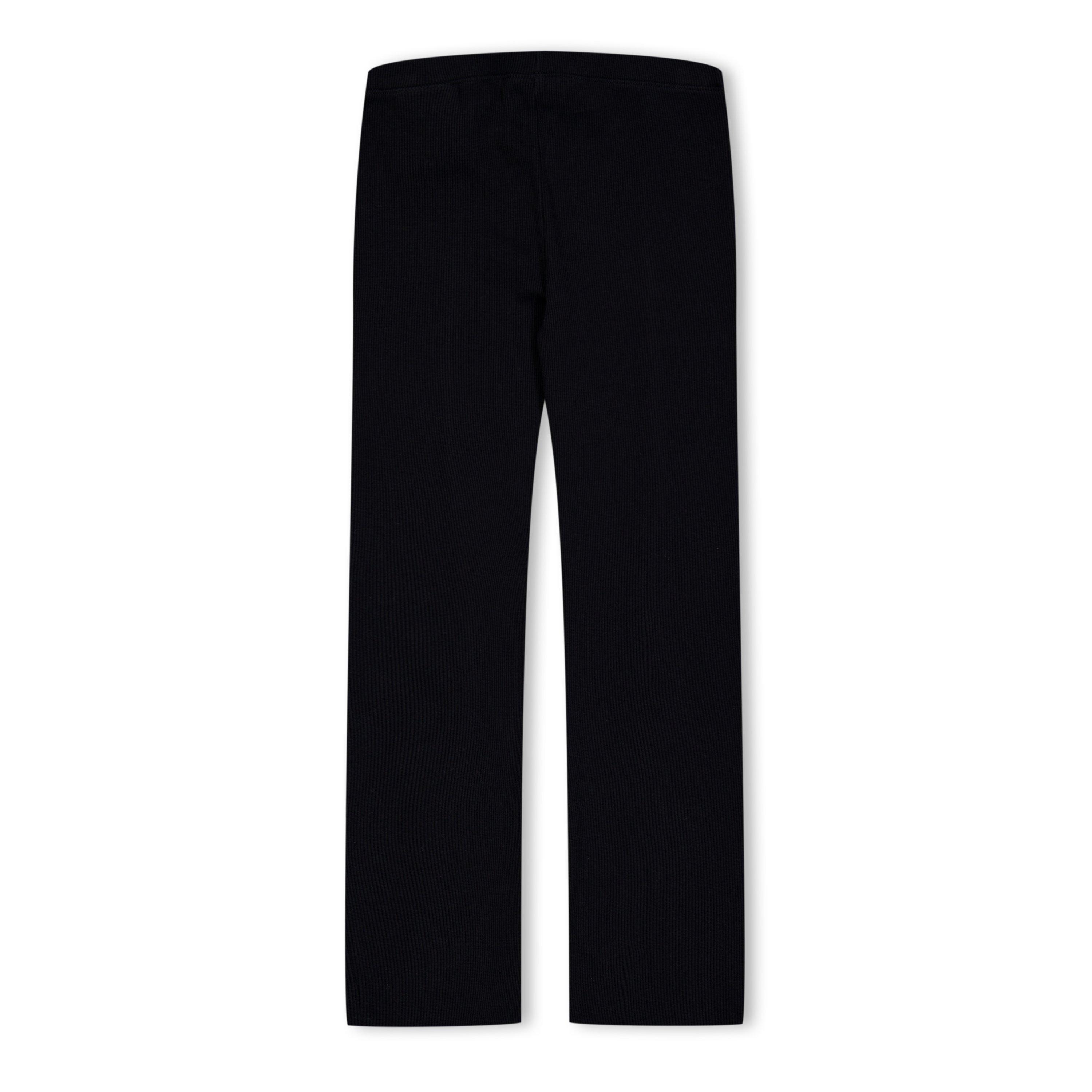 Blk Wht 1001 - Off White - Kids Rib Legging with Signature Logo - 2