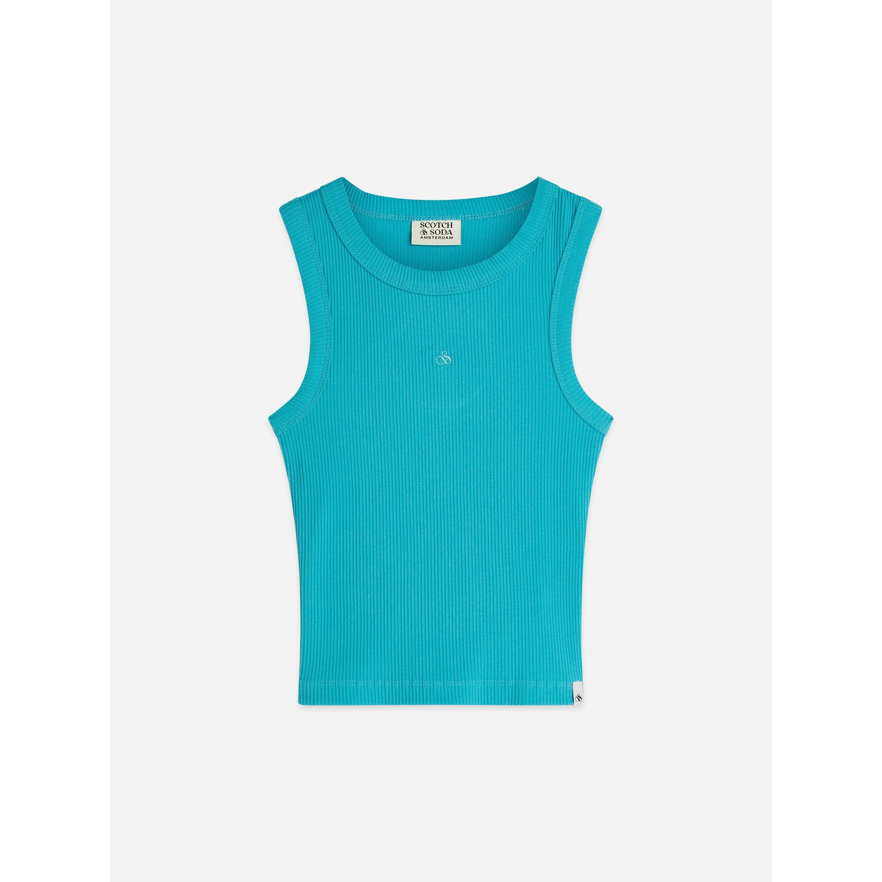 Scotch And Soda Girls Kids' Tank Vest - Tahitian Teal - 14 Years