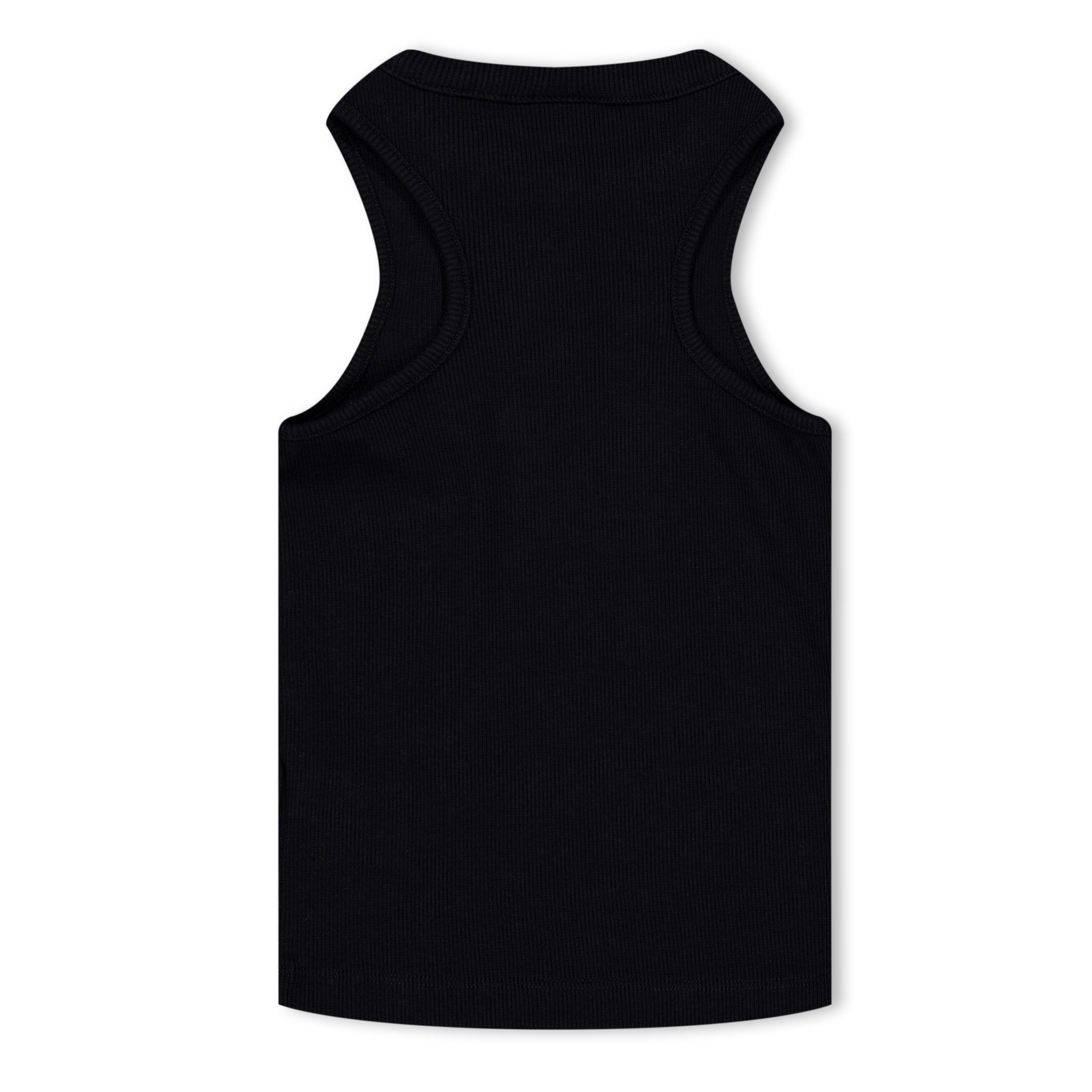 Blk Wht 1001 - Off White - Kids Ribbed Tank Top, with Signature Lettering - 2
