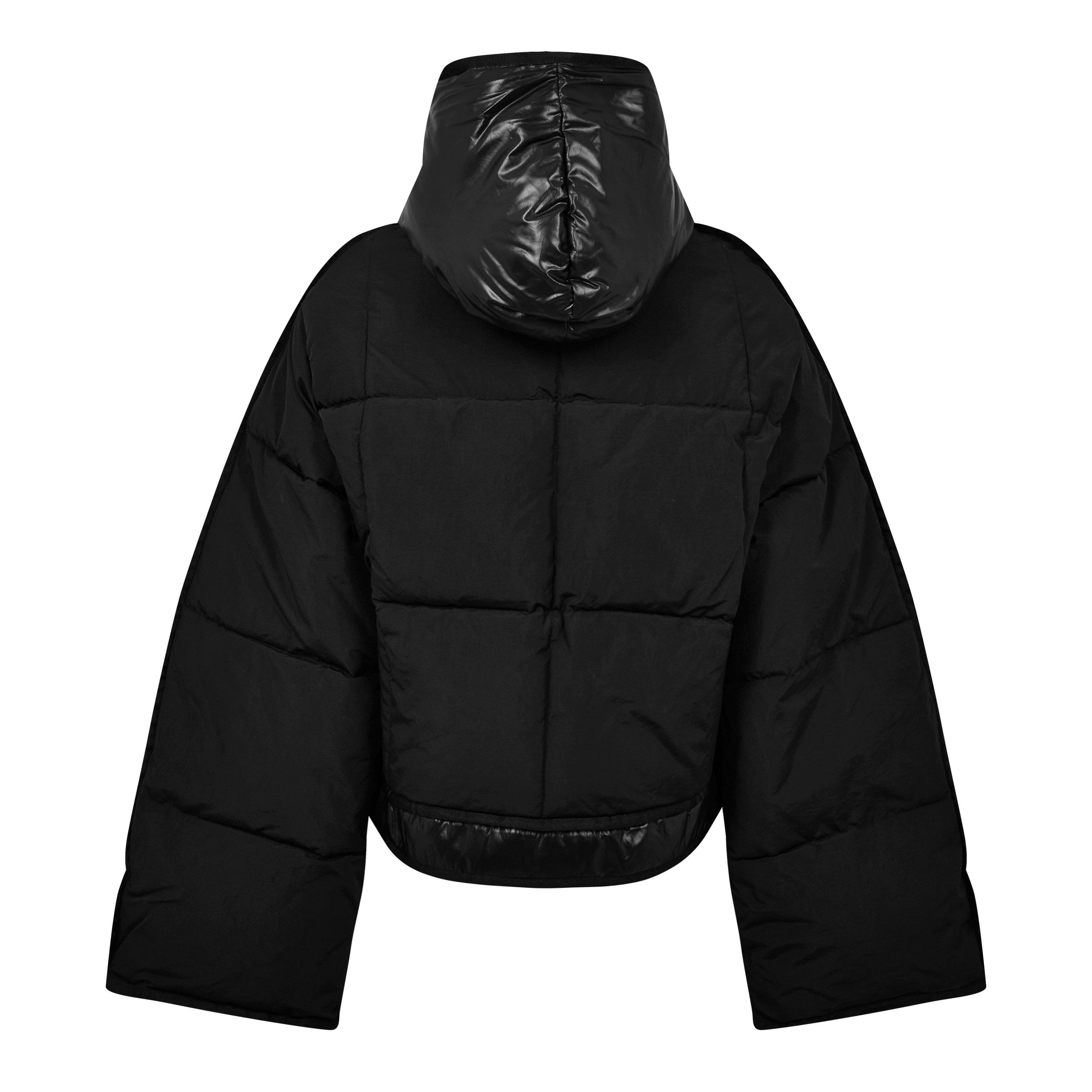 Black - Ganni - Short Hooded Puffer Jacket - 6
