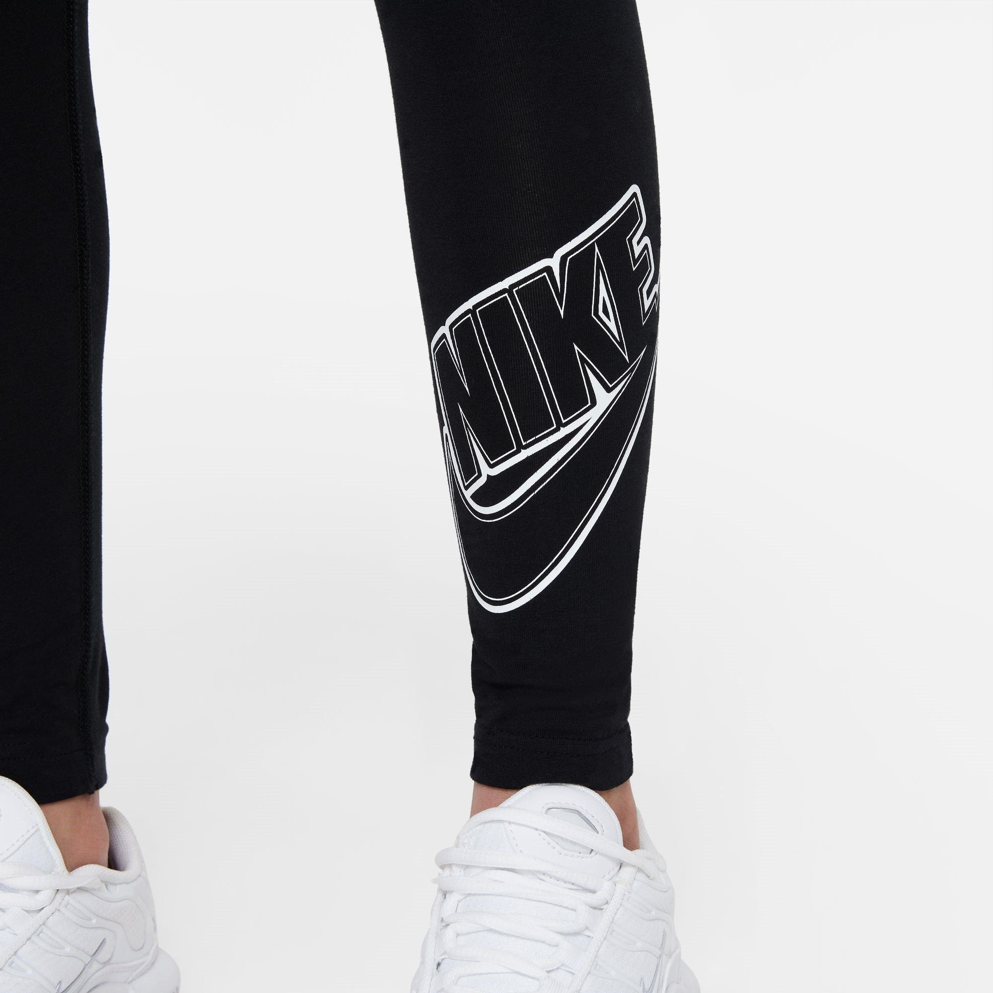 PRETO/BRANCO - Nike - Sportswear Favorites Big Kids' (Girls') Graphic Leggings - 3