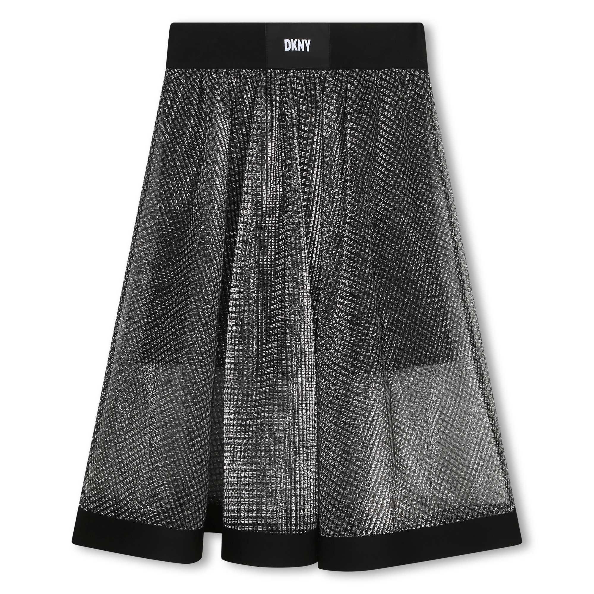 Dkny Girls Kids' A-Line Mesh Jersey Skirt - Silver 016 - 8Y