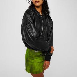 Acne Studios Leather Bomber Jacket