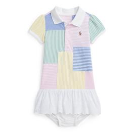 Polo Ralph Lauren Patchwork Mesh Polo Dress And Bloomer Set Babies