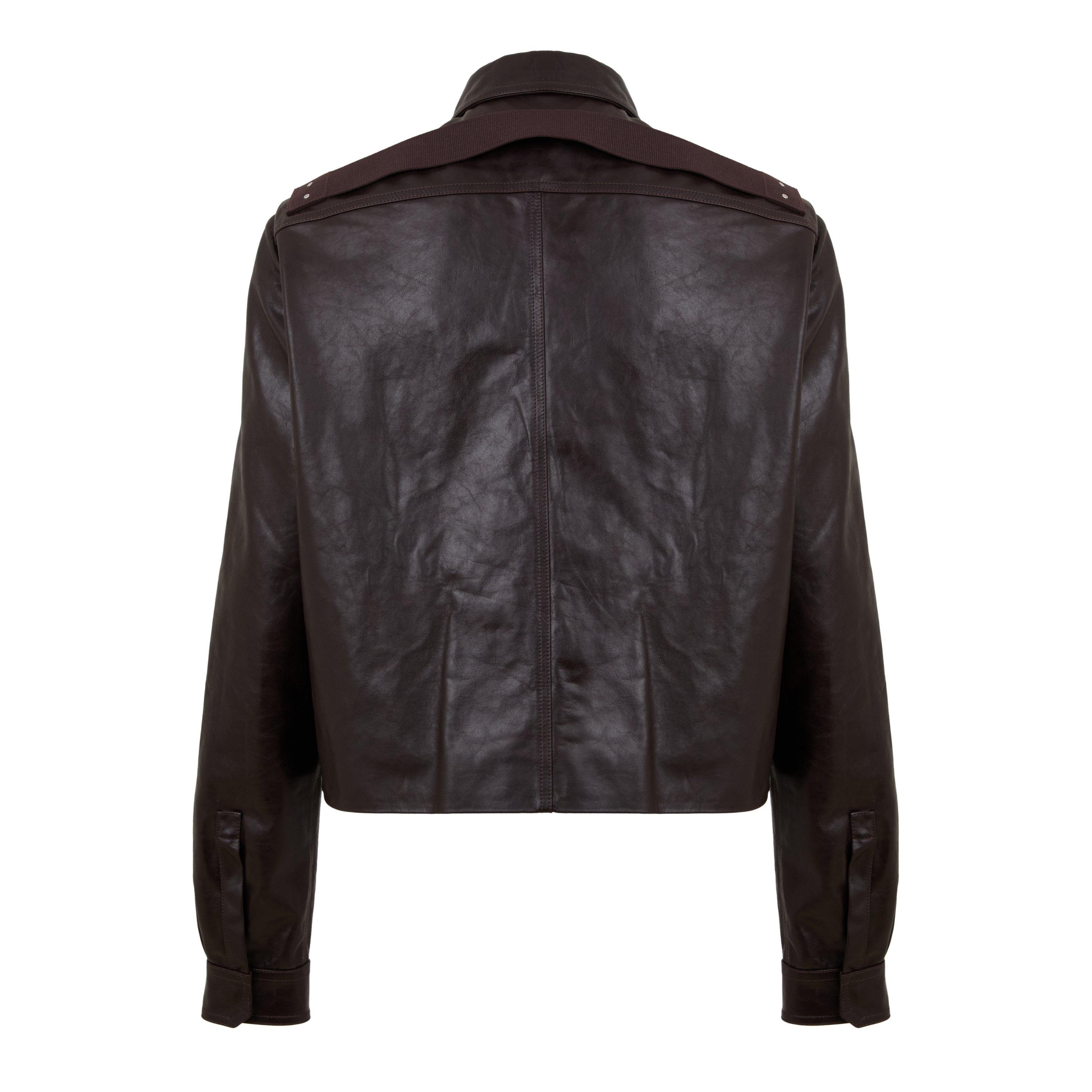 Mahogany 14 - Rick Owens - Men's Alice Leather Long Sleeve Leather Jacket - 2