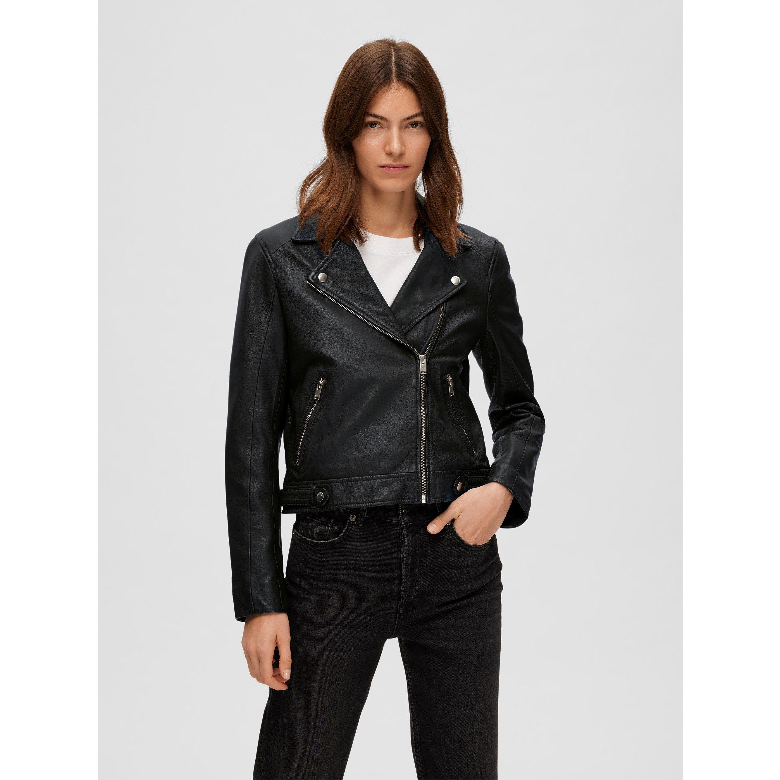 Preto - Selected Femme - Katie Leather Jacket - 2