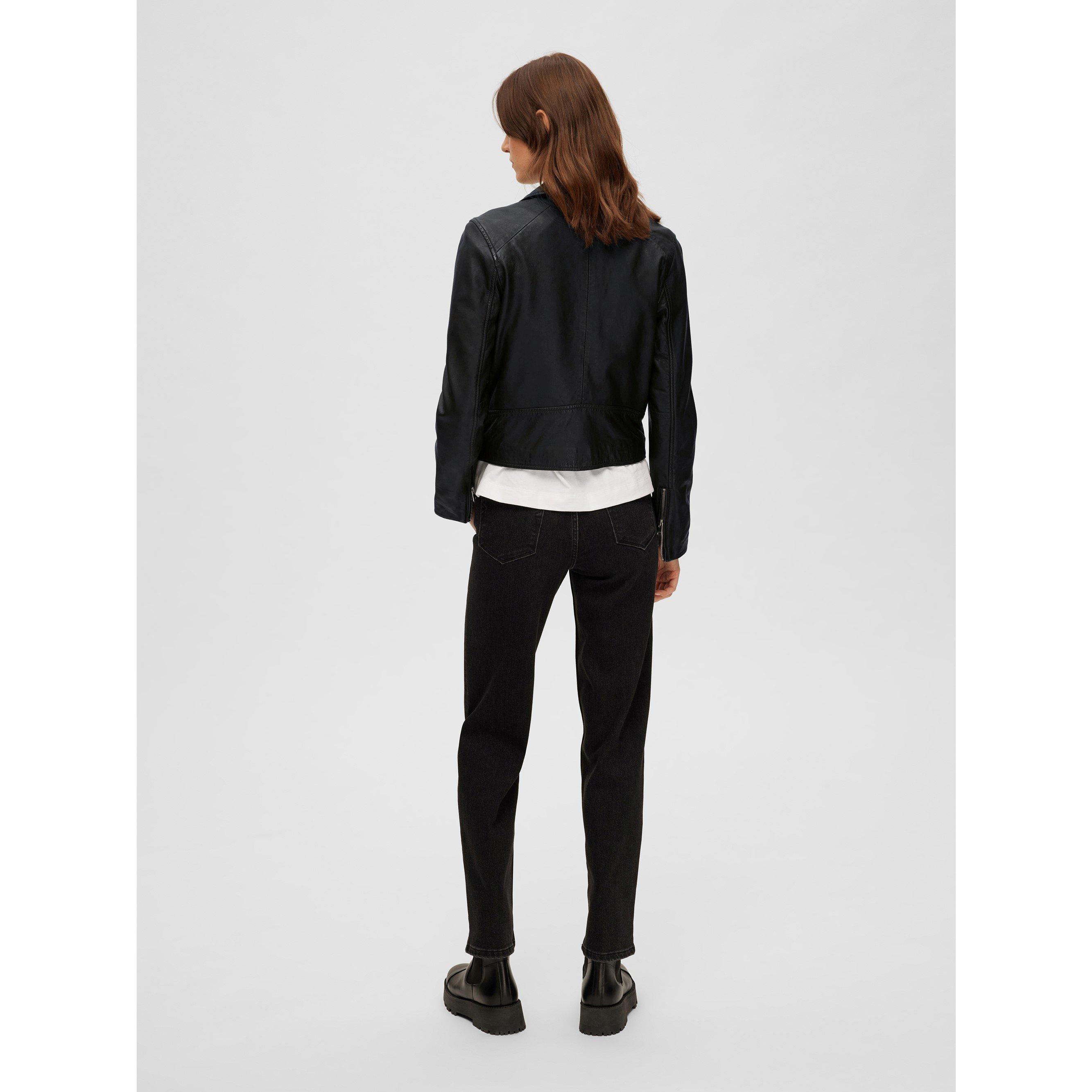 Selected Femme | Katie Leather Jacket | Vestes En Cuir | Sports Direct FR