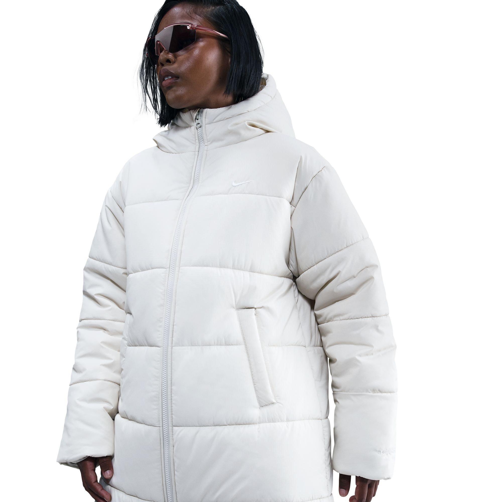 Nike Women's Sportswear Classic Puffer Therma-Fit Loose Parka - Light Bone/Whit - 18 (2XL)