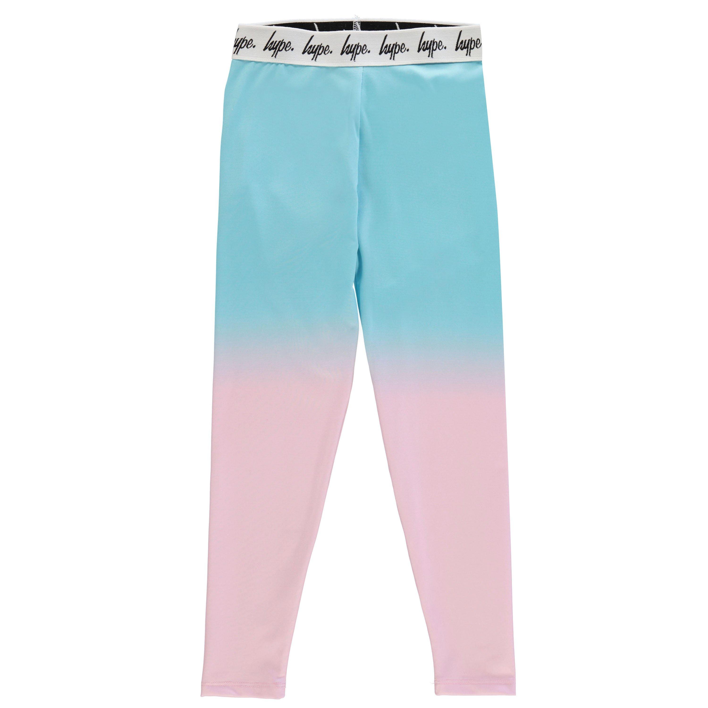 Pink/Blau - Hype - Pink Blue Fade Kids Leggings - 1