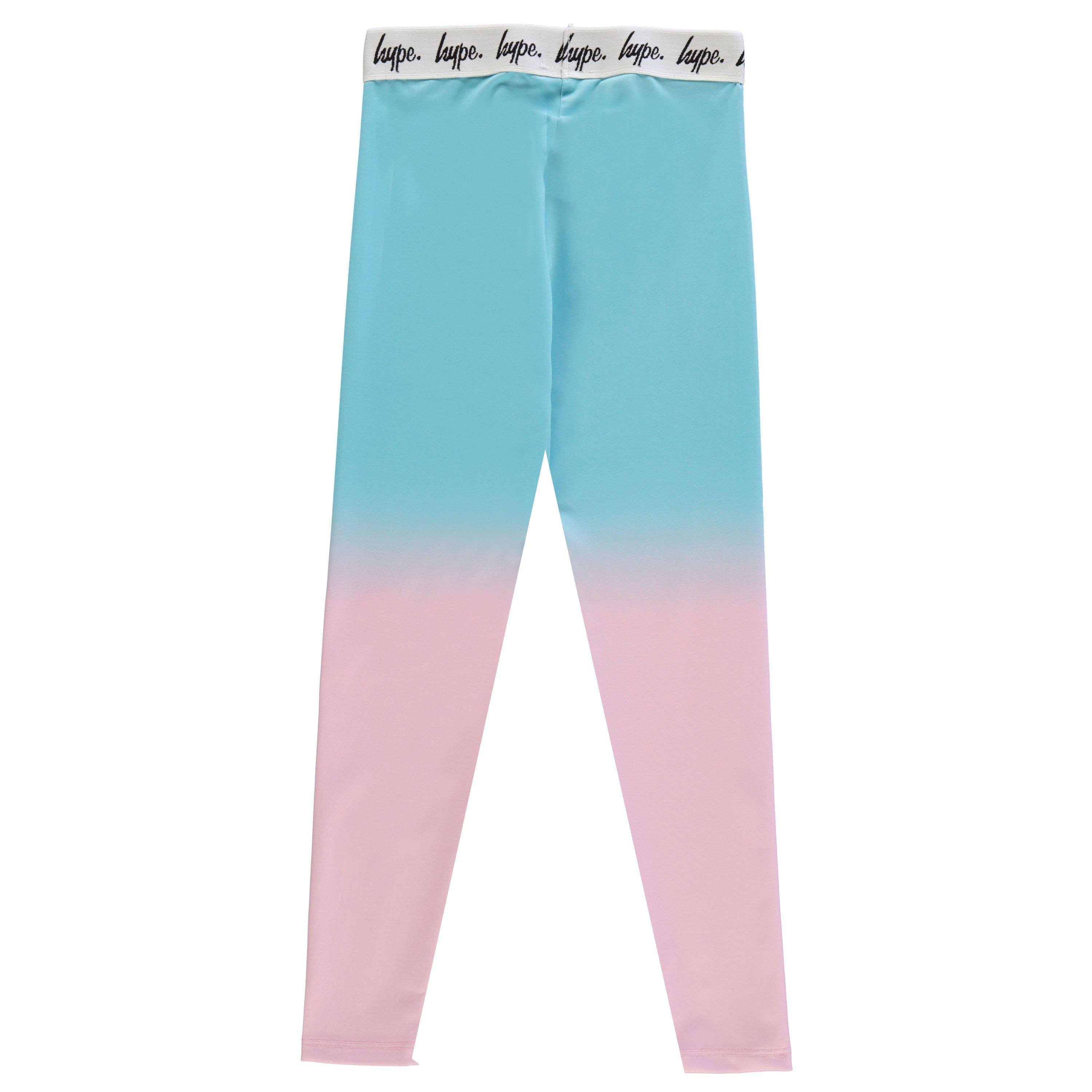 Pink/Blau - Hype - Pink Blue Fade Kids Leggings - 2