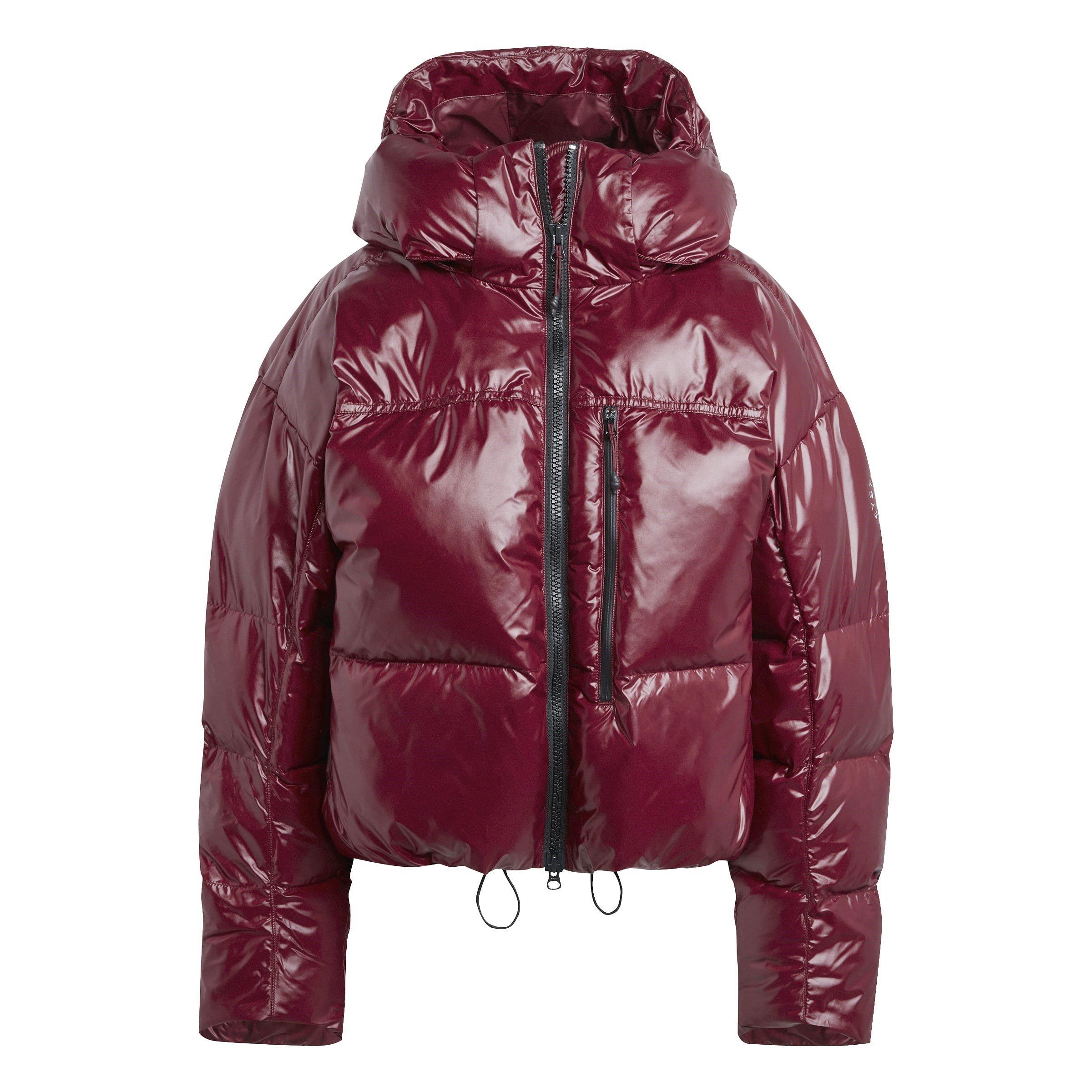 shadow red - adidas by Stella McCartney - Women's TrueNature Short Synthetic Down Wind Resistant Oversized Fit Down Jacket - 7