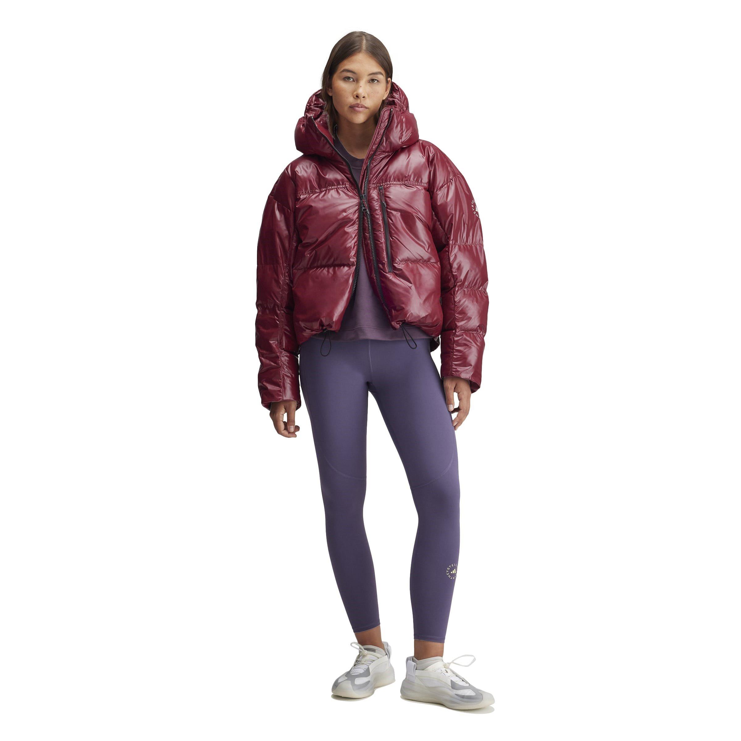 shadow red - adidas by Stella McCartney - Women's TrueNature Short Synthetic Down Wind Resistant Oversized Fit Down Jacket - 3