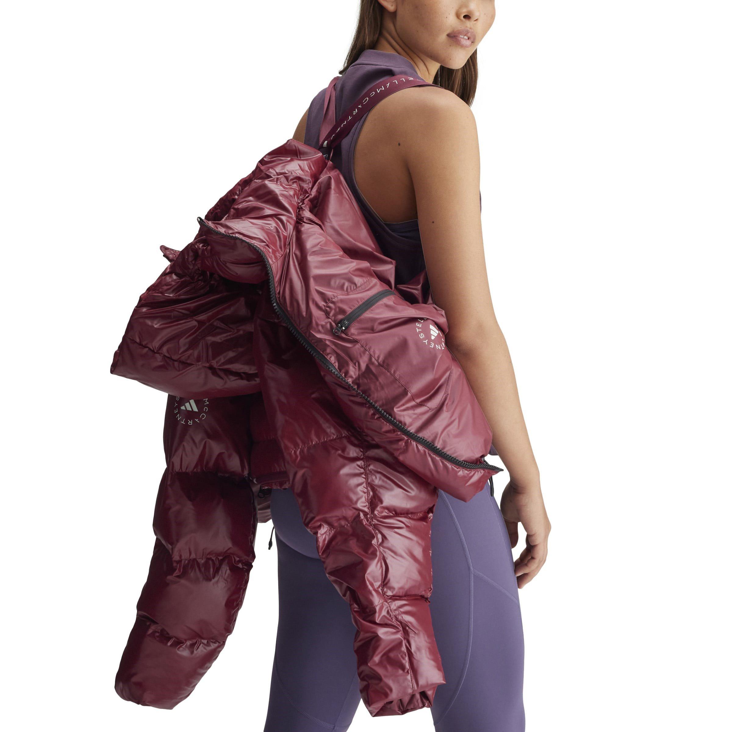 shadow red - adidas by Stella McCartney - Women's TrueNature Short Synthetic Down Wind Resistant Oversized Fit Down Jacket - 4