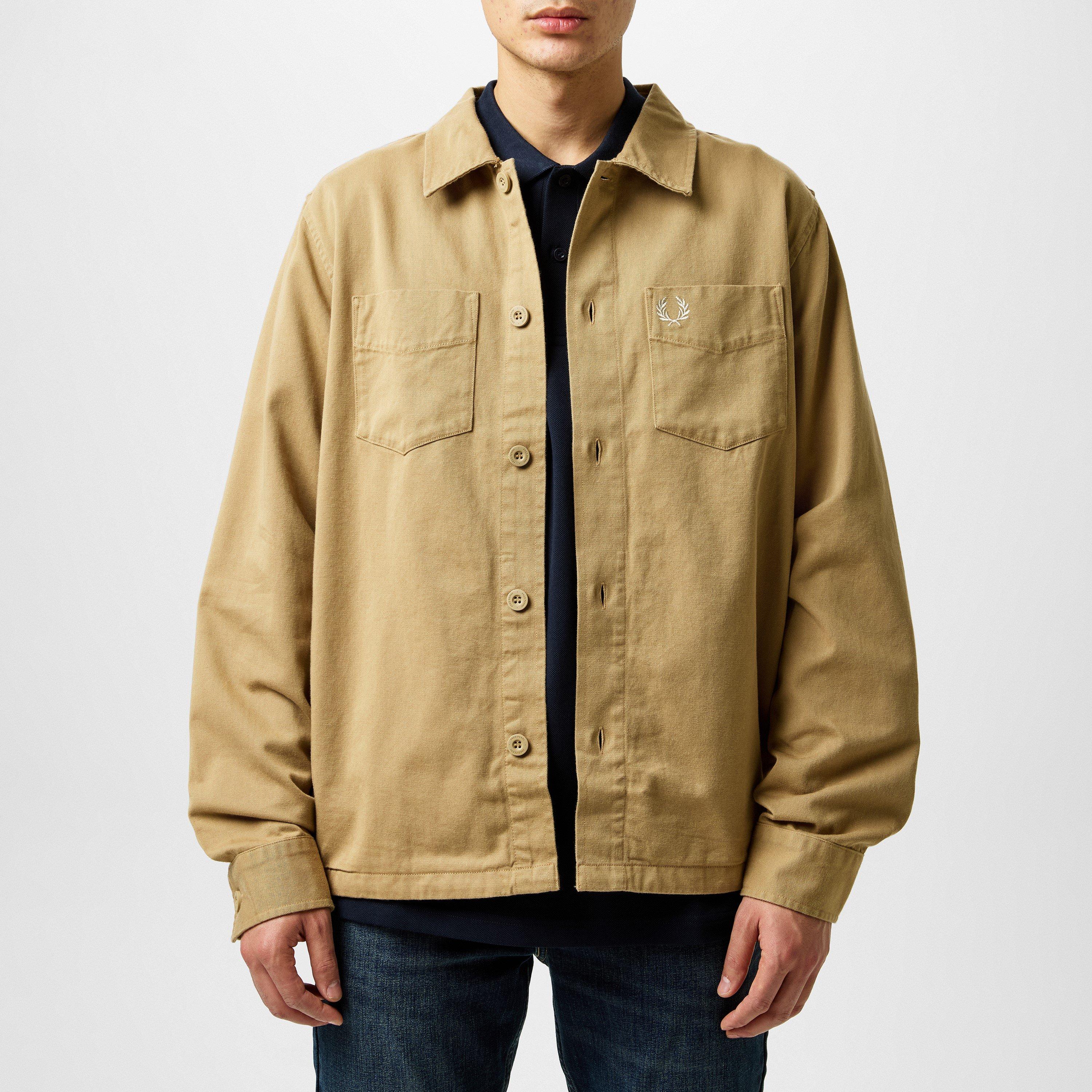 Warm Stone 363 - Fred Perry - Men's Twill Overshirt - 3