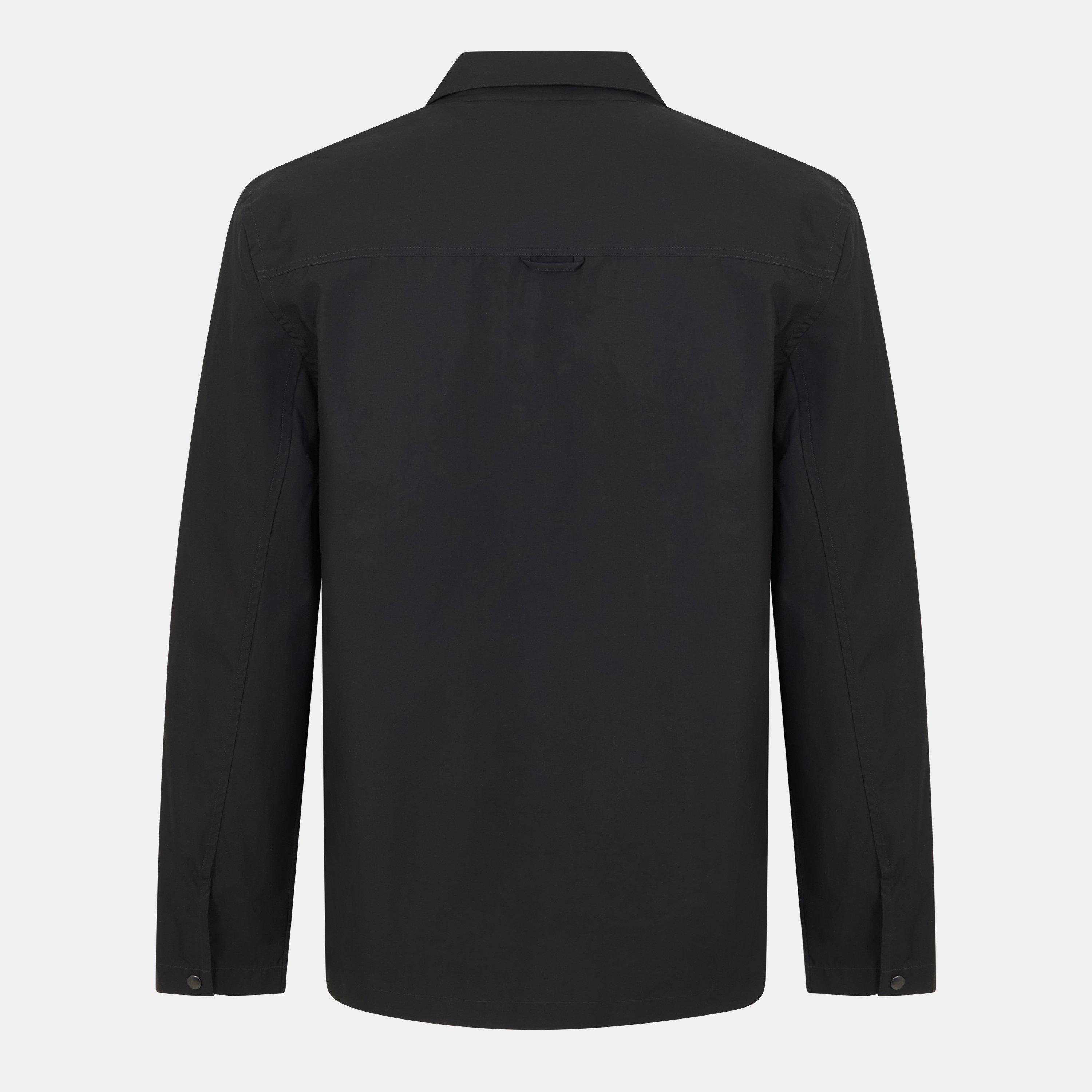 Black Z865 - Lyle and Scott - Men's Cotton Long Sleeve Zip Overshirt - 2