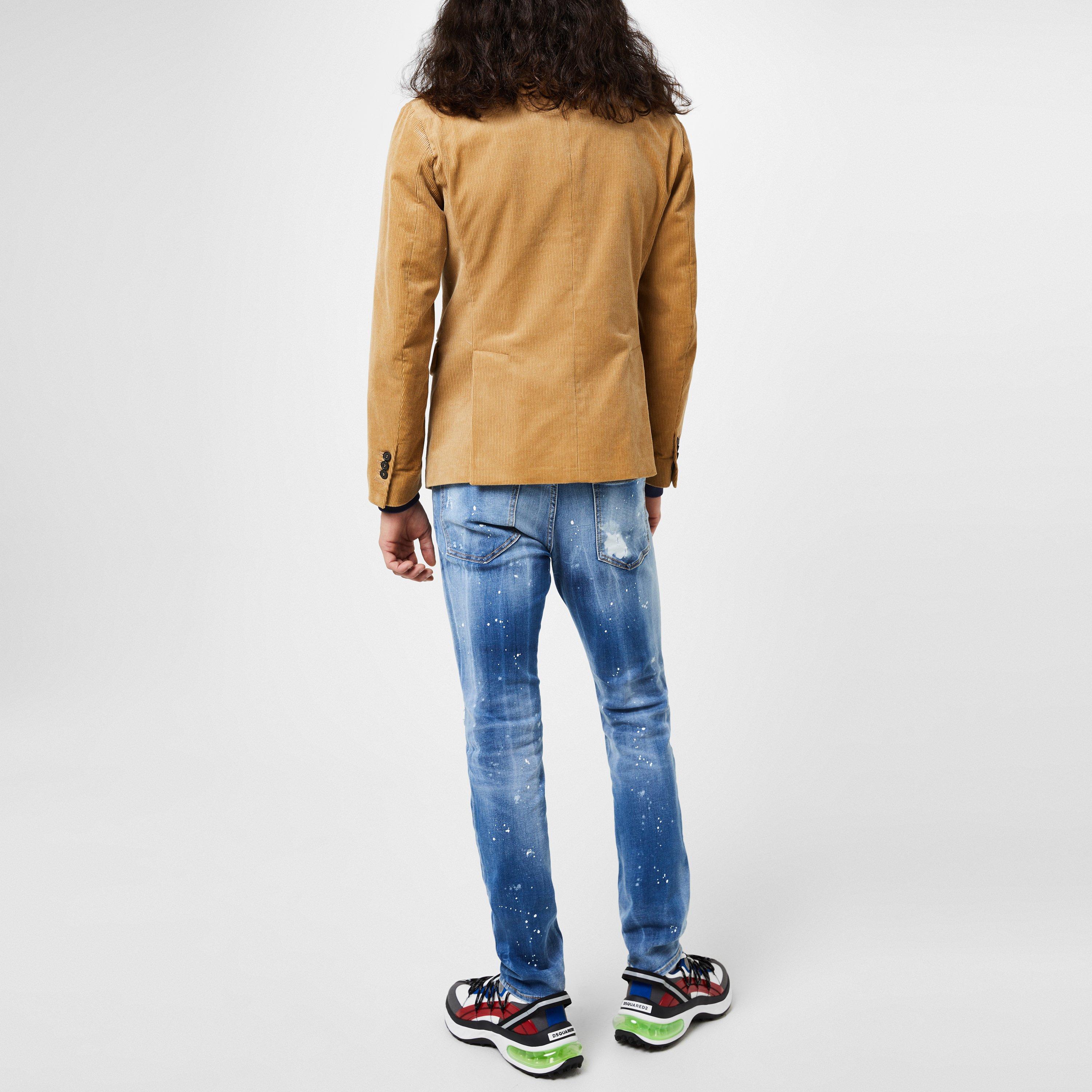 Walnut - DSquared2 - Men's Track London Cotton Corduroy Slim Fit Blazer - 4