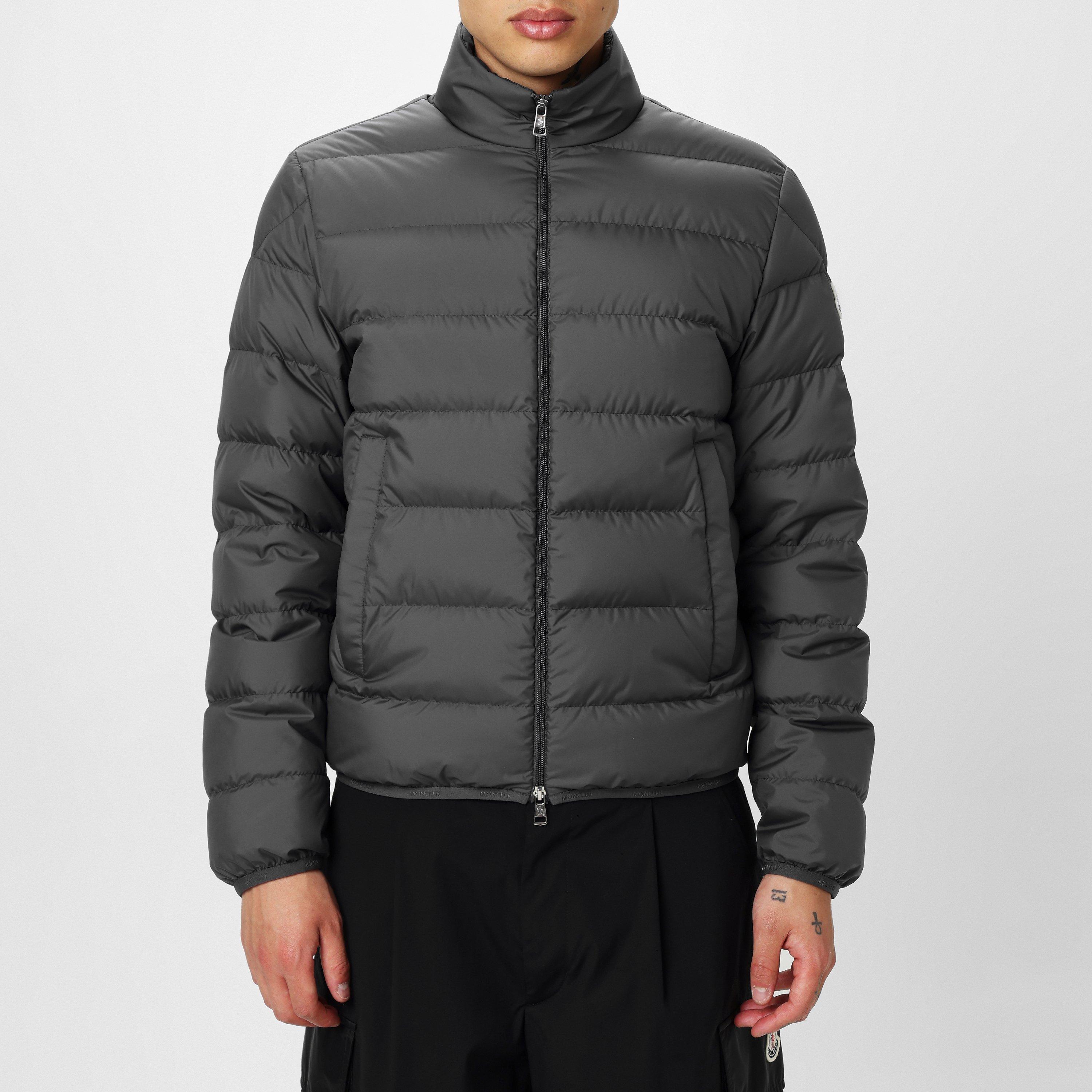 【美品 国内正規】MONCLER Giraudy Down Jacket 3 Blue + adidas Originals Chambery Canvas-Trimmed Quilted