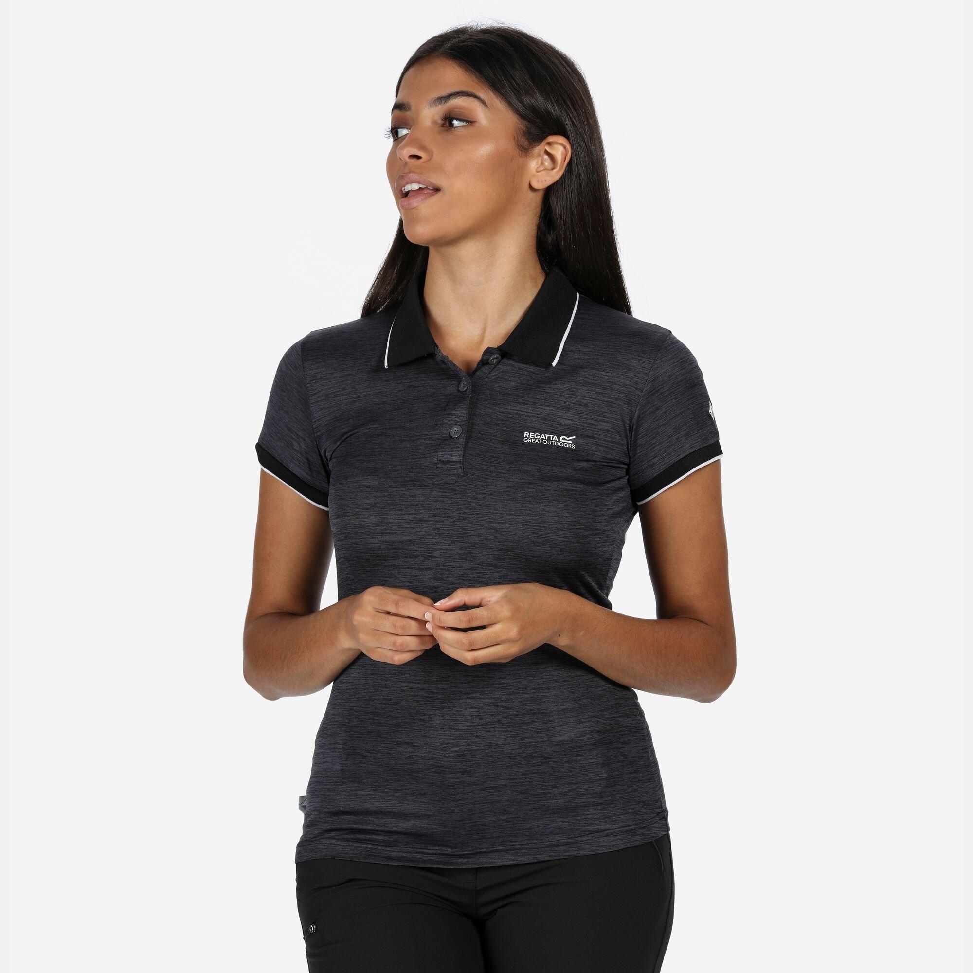 Black - Regatta - Womens Remex II Polo T-Shirt - 2