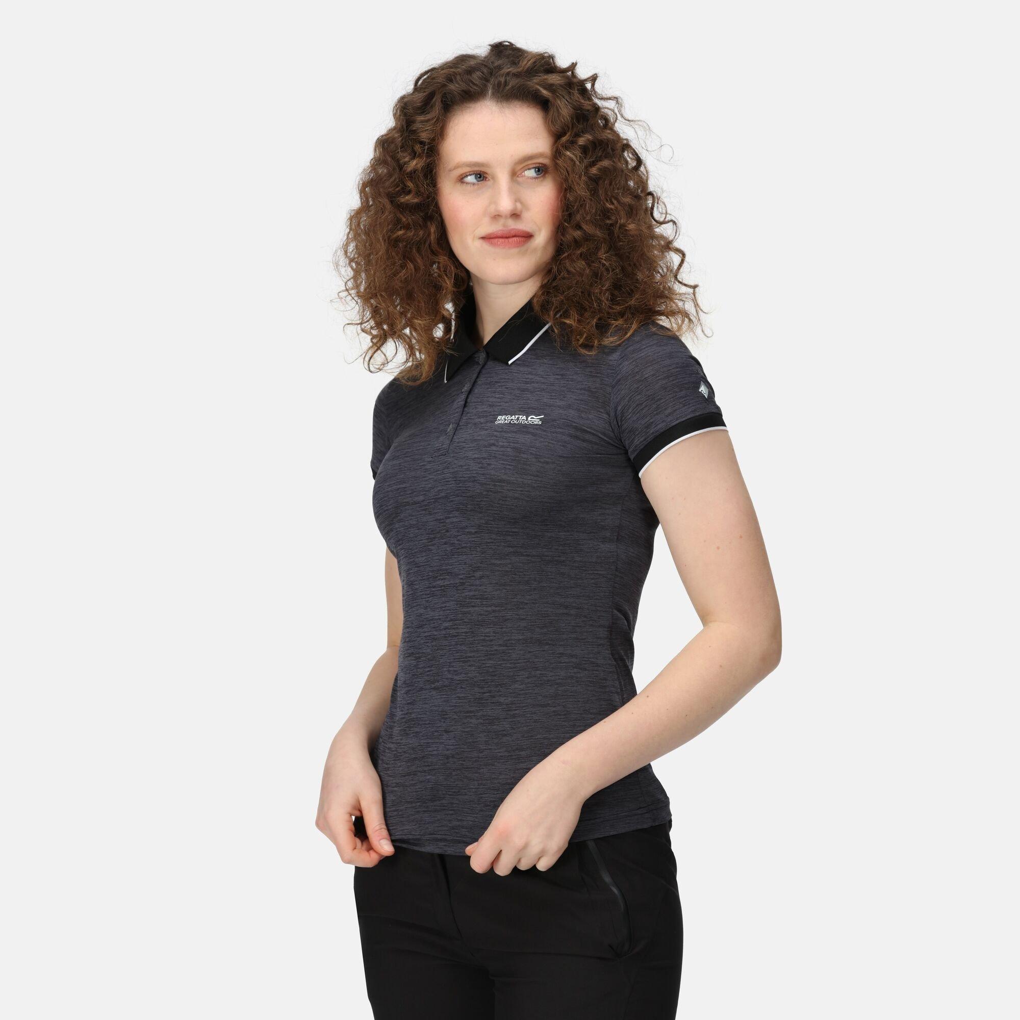 Black - Regatta - Womens Remex II Polo T-Shirt - 5