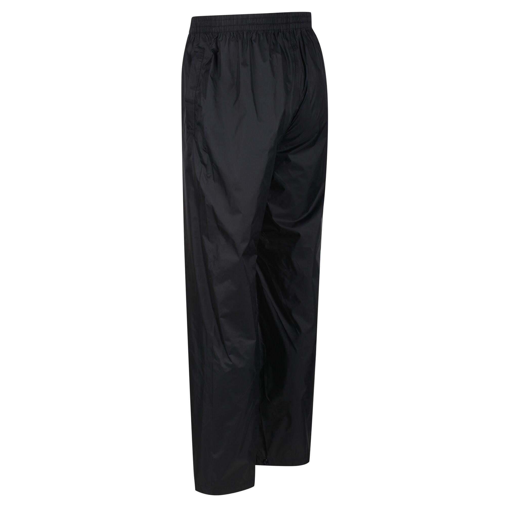 Black - Regatta - Mens Pack-It Overtrousers - 14