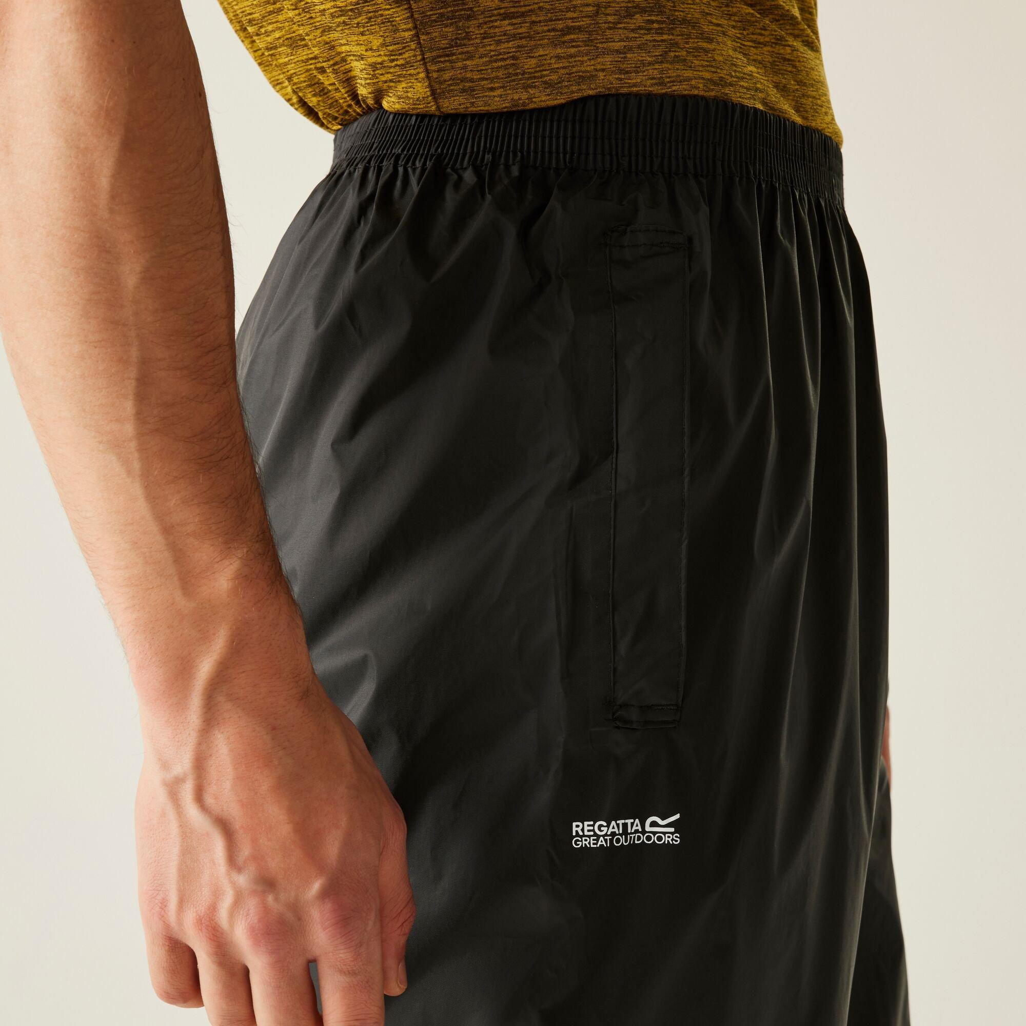 Black - Regatta - Mens Pack-It Overtrousers - 4