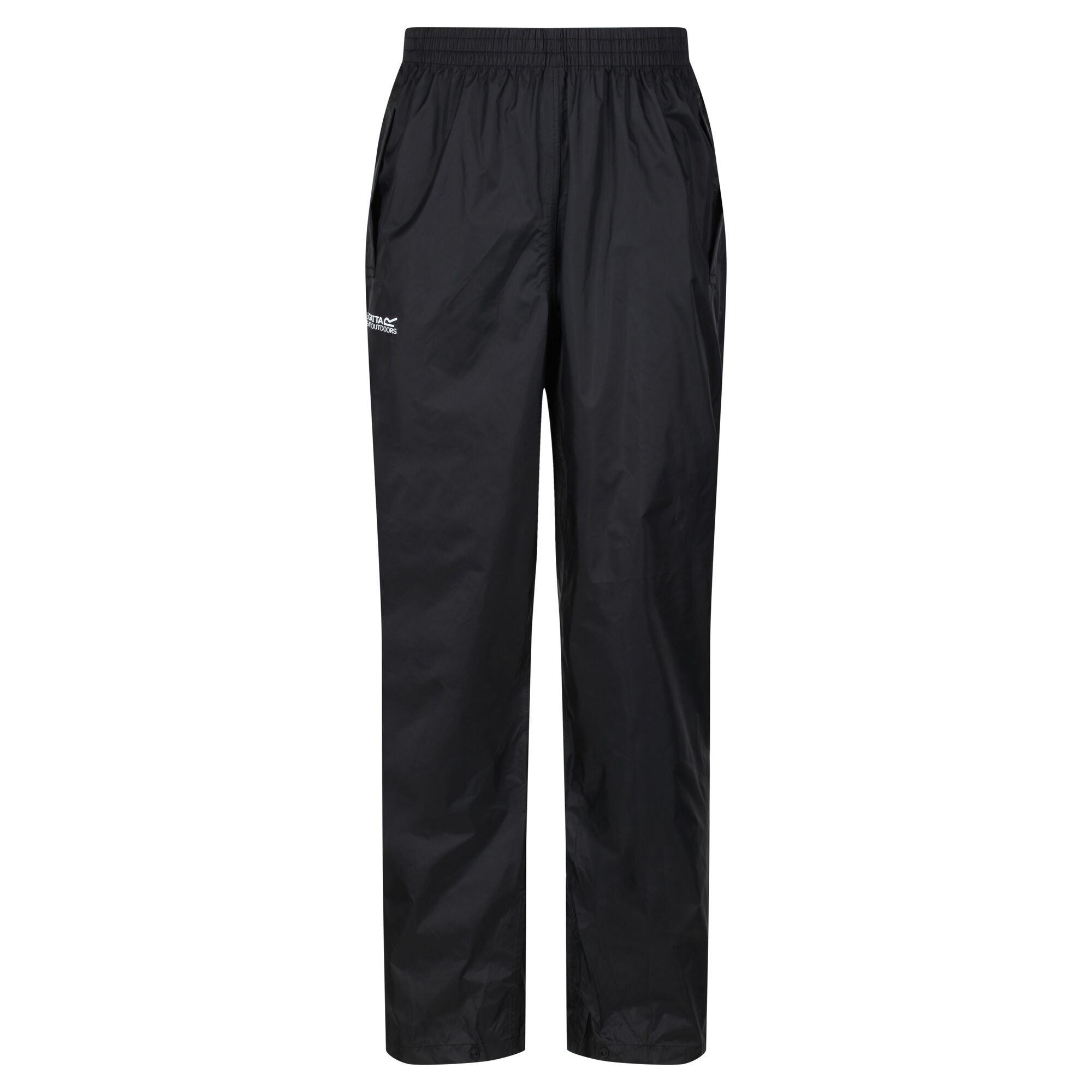 Black - Regatta - Mens Pack-It Overtrousers - 6