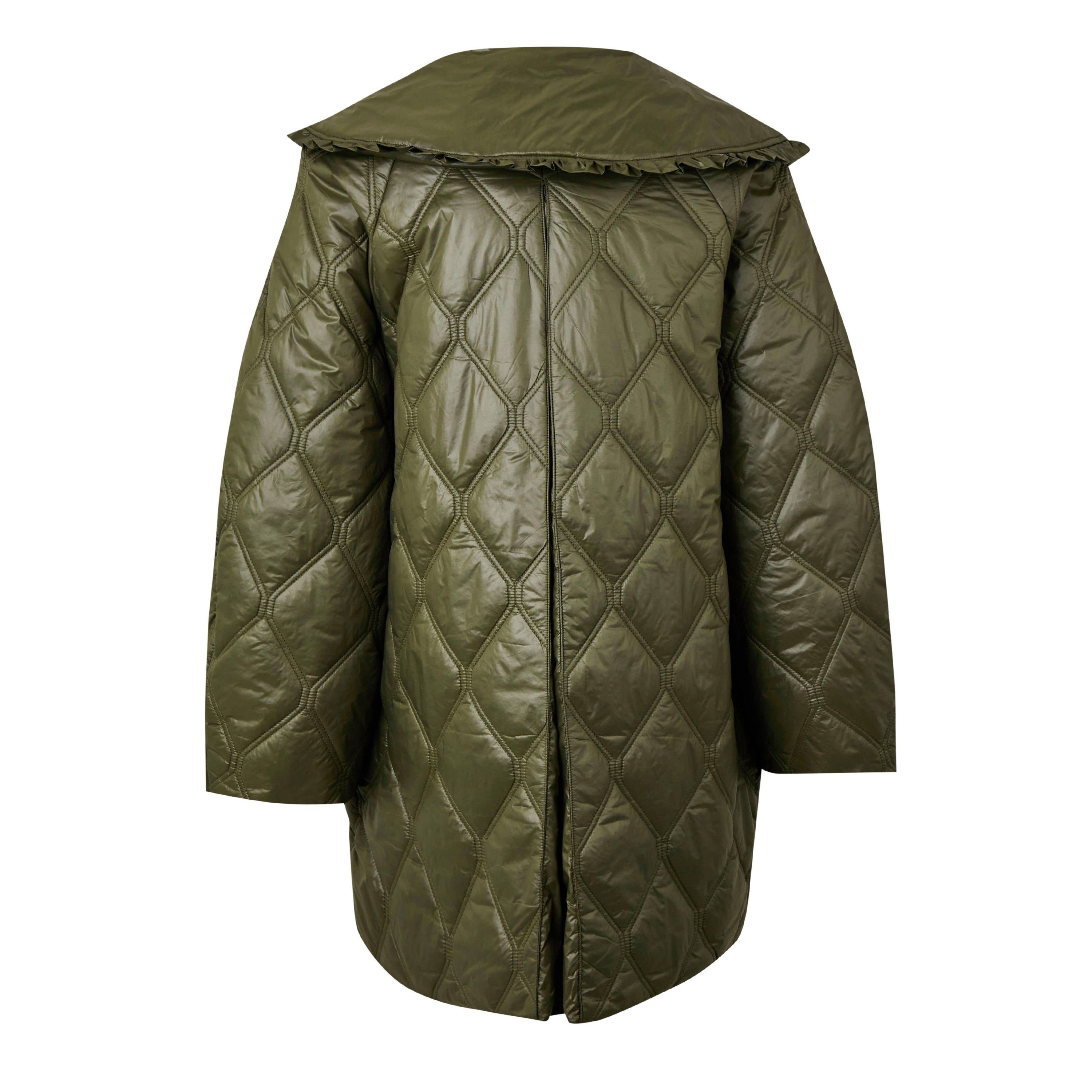 【関税＆送料込み】Ganni Quilted Short Jacket Ganni Short Quilted Jacket in Black | Lyst