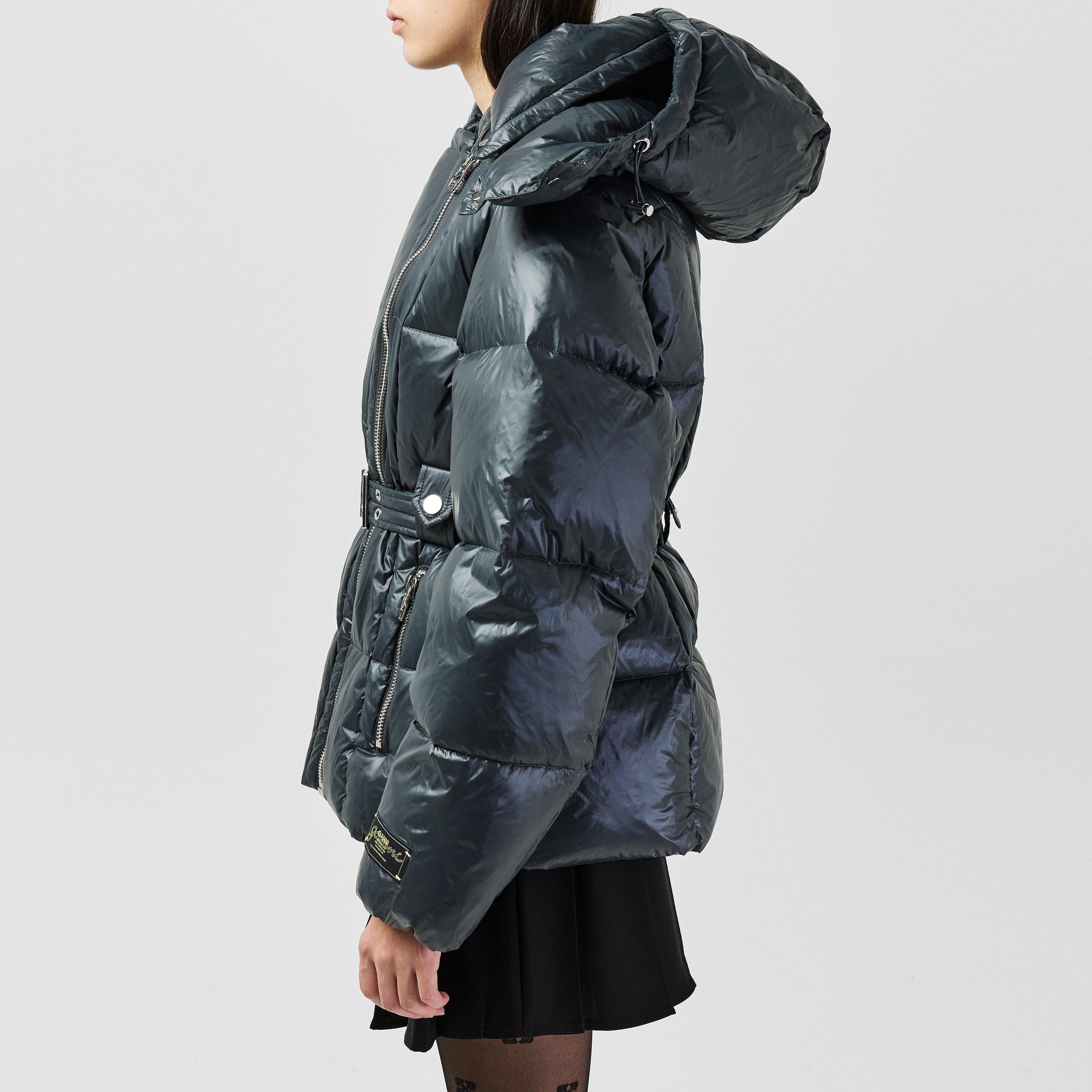 Black Sand - Ganni - Women's Insulated Cropped Short Puffer Jacket - 2