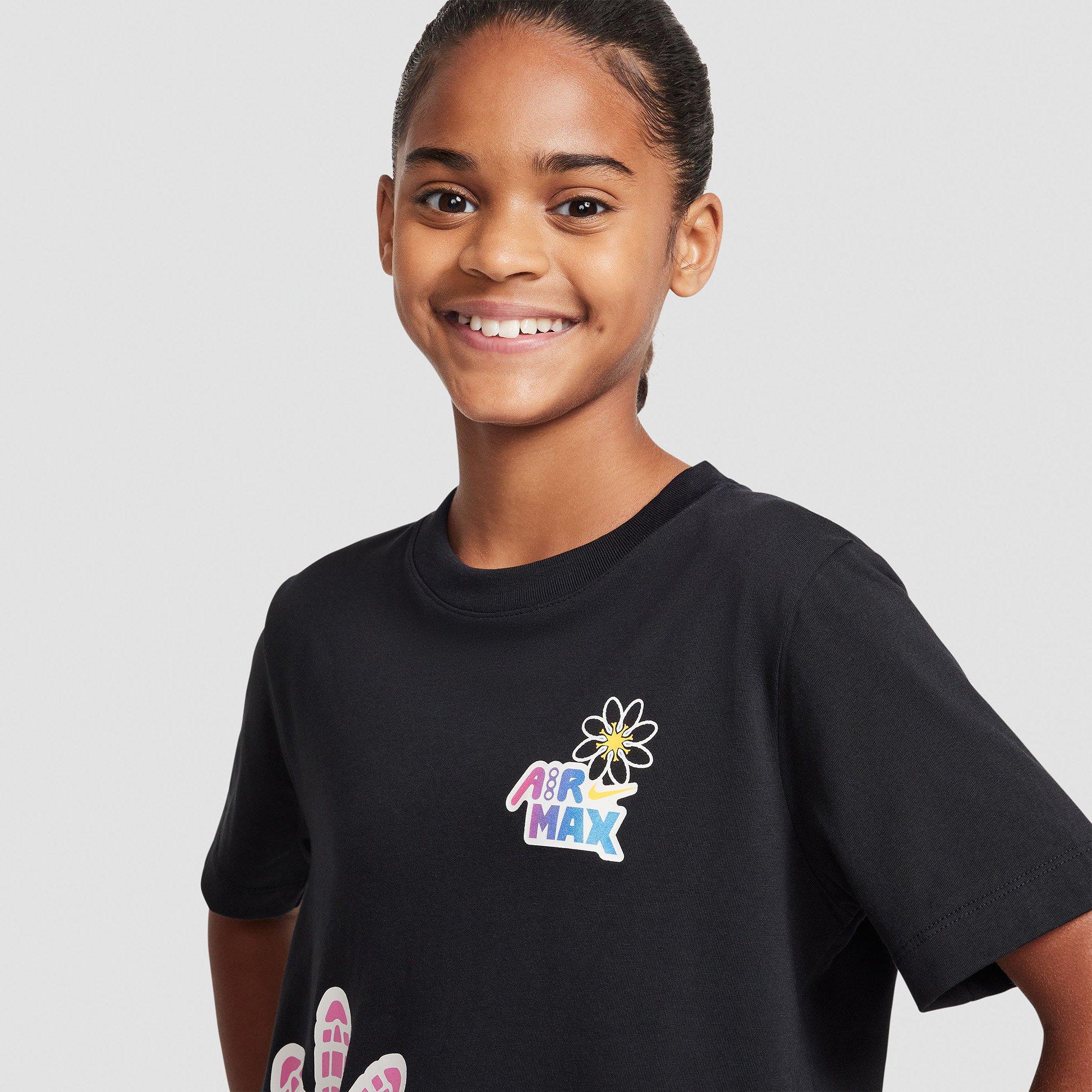 Black - Nike - Sportswear Junior Girls T-Shirt - 4