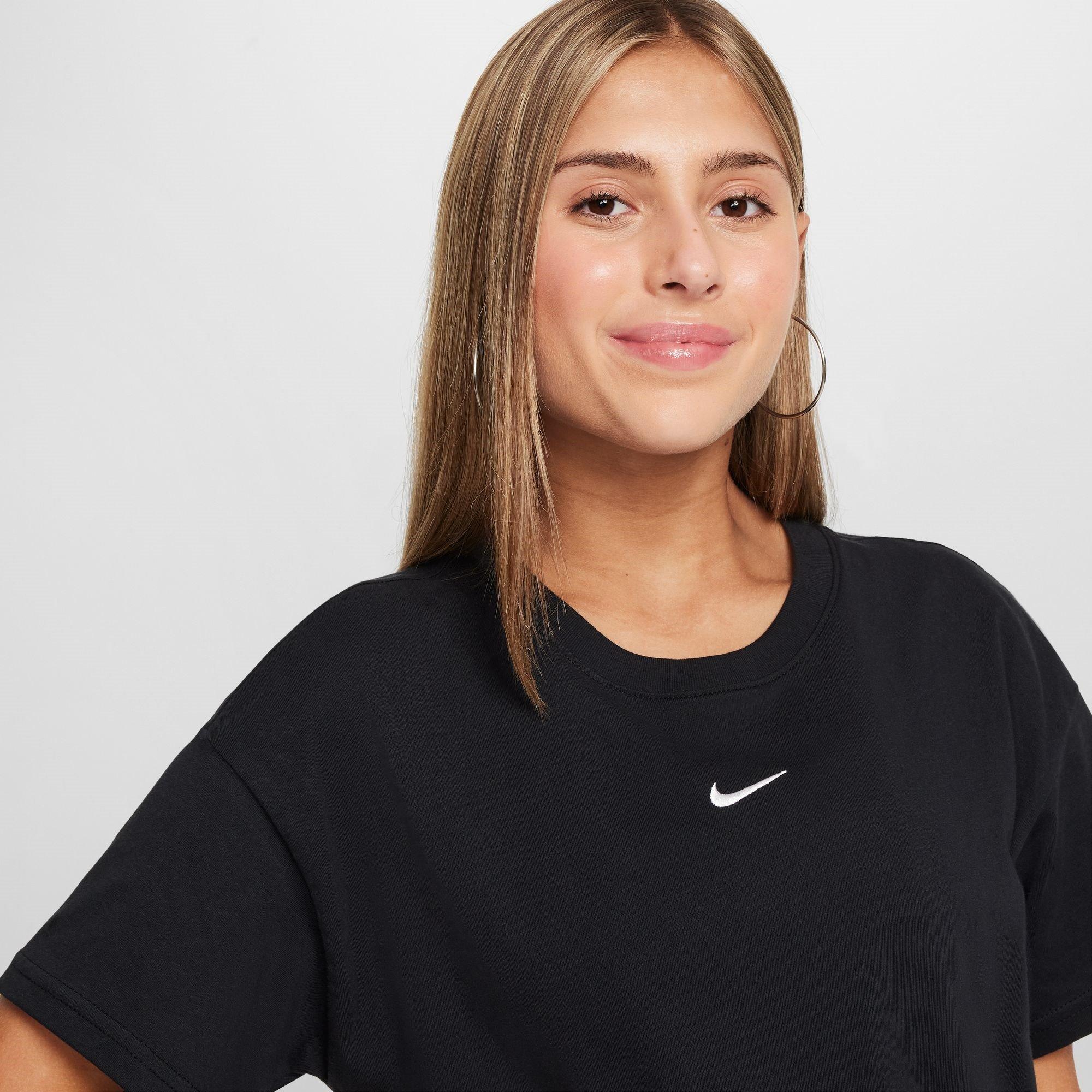Black - Nike - Sportswear Essential Junior Girls Boxy T-Shirt - 3