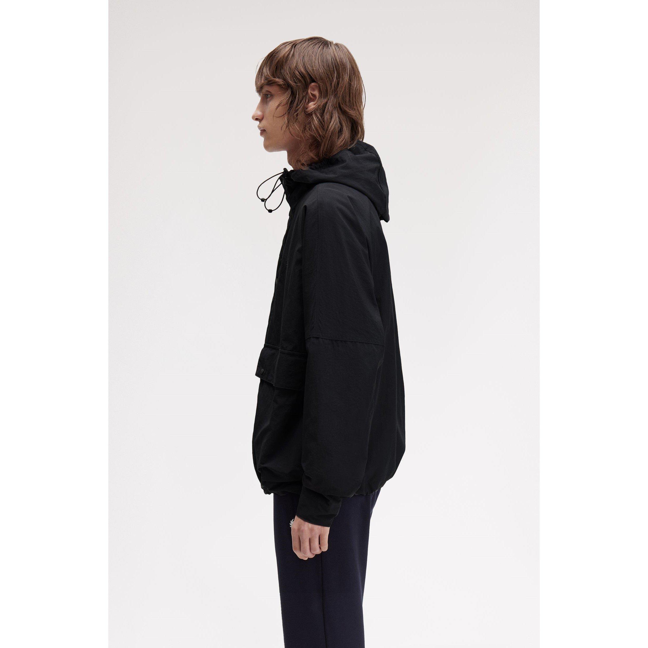 Black 102 - Fred Perry - Men's Cropped Ripstop Hooded Long Sleeve Parka - 4