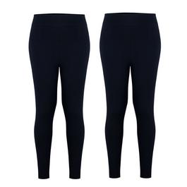 LA Gear LA 2 Pack High Waisted Leggings Junior Girls