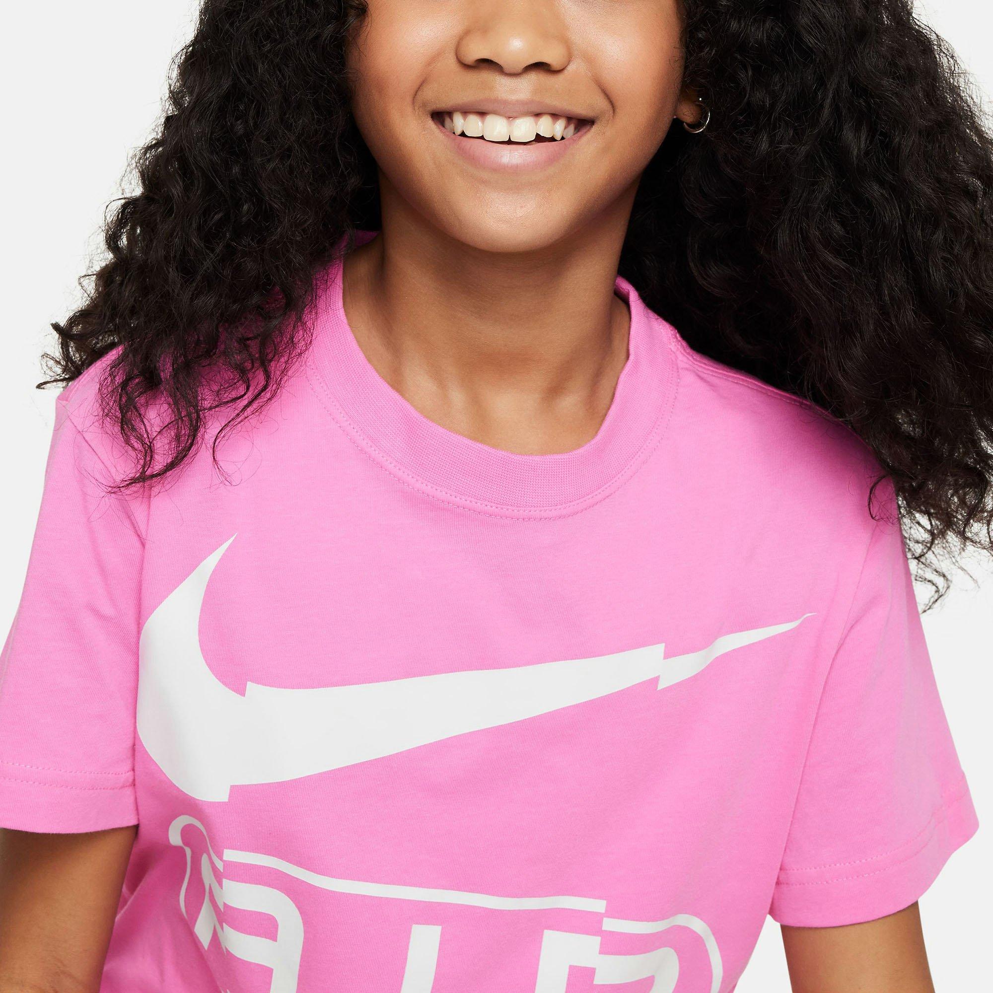 Playful Pink - Nike - Sportswear Graphic Junior Girls T Shirt - 3