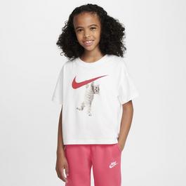 Nike Sportswear Boxy Cat Hang Junior Girls T Shirt