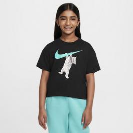 Nike Sportswear Boxy Cat Hang Junior Girls T Shirt