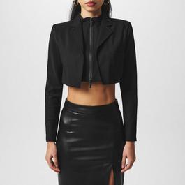 Emporio Armani Cropped Scuba Blazer