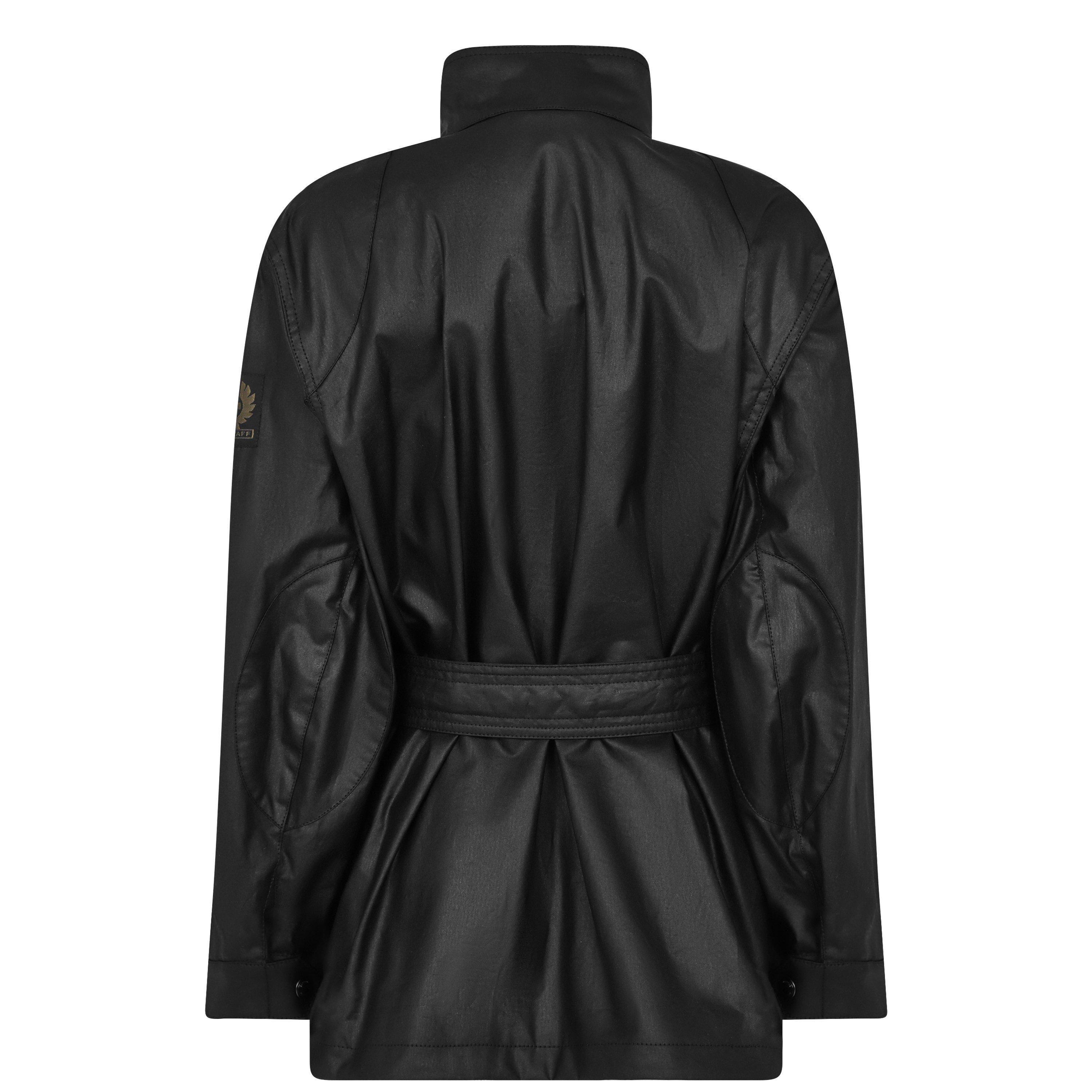 Black - Belstaff - Women's Heirloom Trialmaster Water and Wind Resistant Waxed Cotton Long Sleeve Wax Jacket - 6